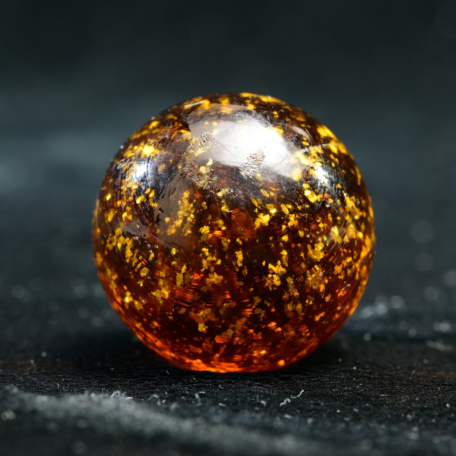 Mica Marble German Handmade Antique Early Radiant Honey 21.5mm 27/32”