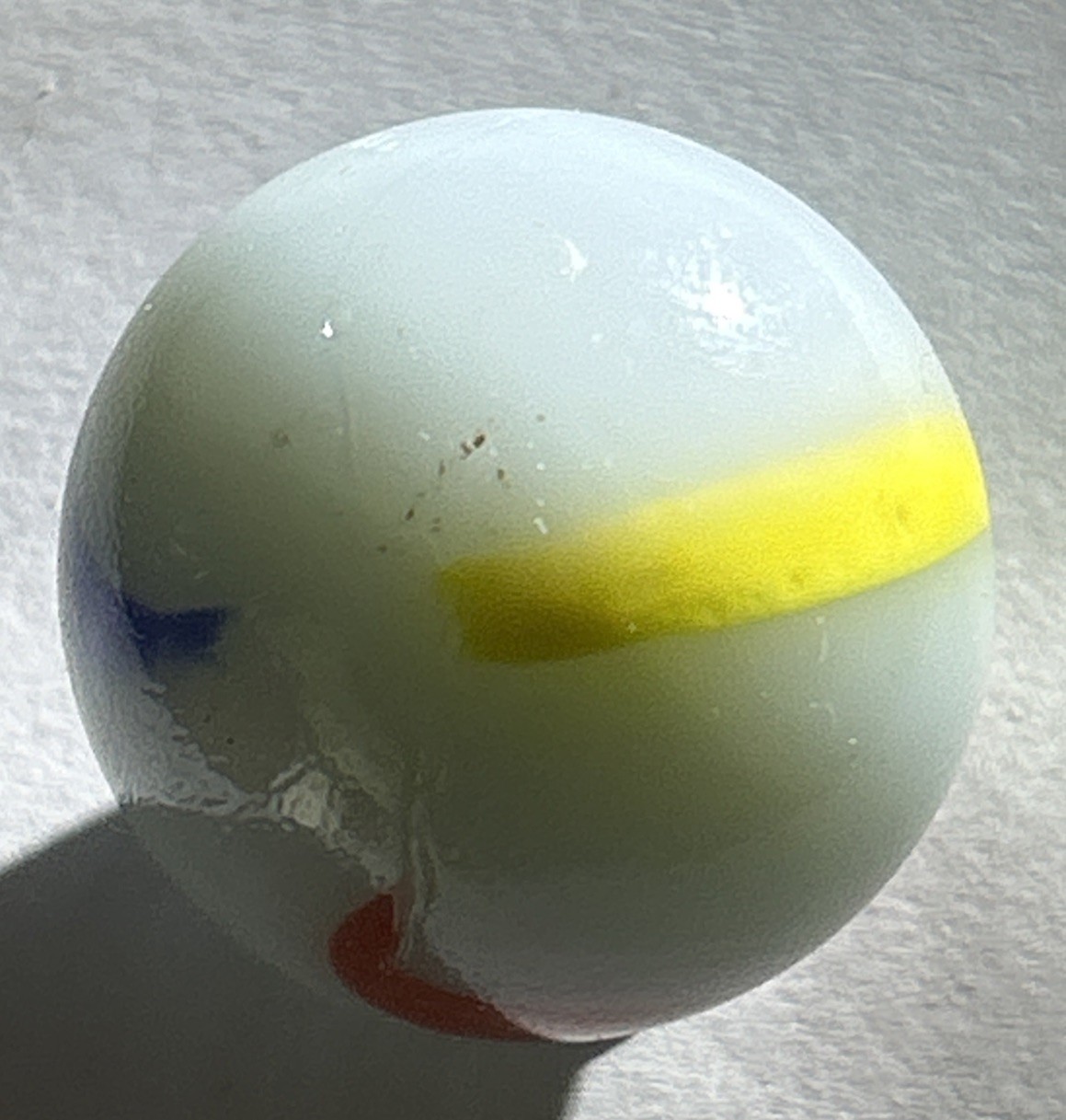 1” PELTIER GLASS COMPANY, National Line Rainbo Ketchup Mustard Blue Sky Picasso