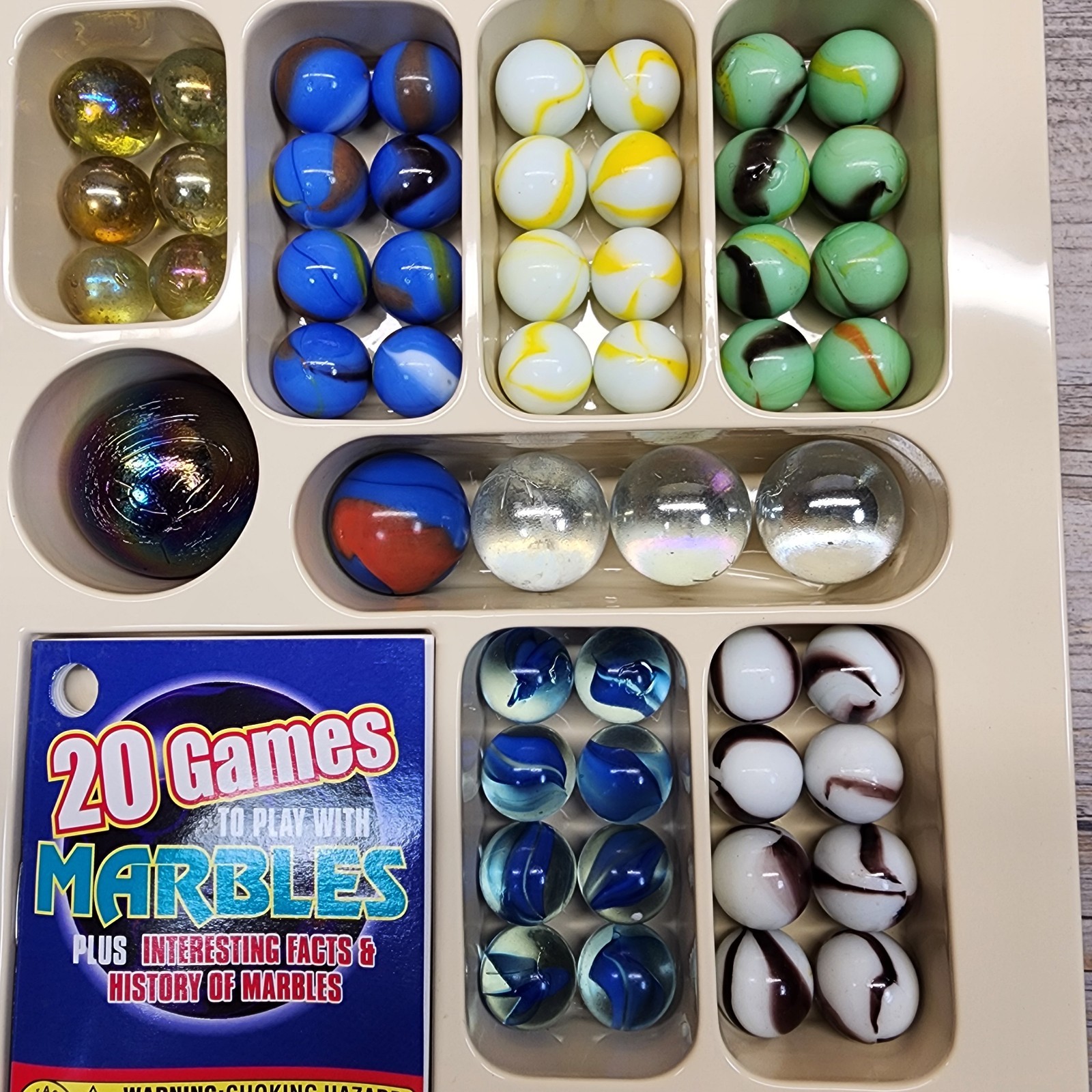 Vintage 1994 IMPERIAL MARVELOUS 106 MARBLES DELUXE SET Outer Box Missing