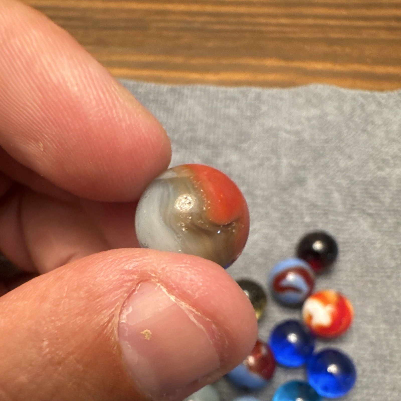 Lot Of Vintage 1940’s 50s Swirl Cat Eye Glass Marbles
