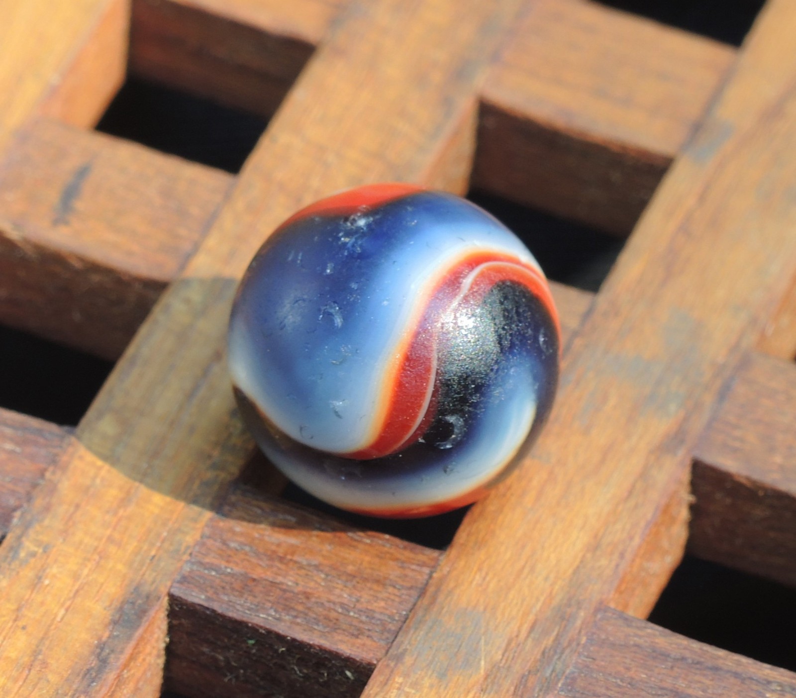 (0.75 inch) Peltier Hybrid Liberty Greycoat Miller Swirl Pattern SHOOTER Marble