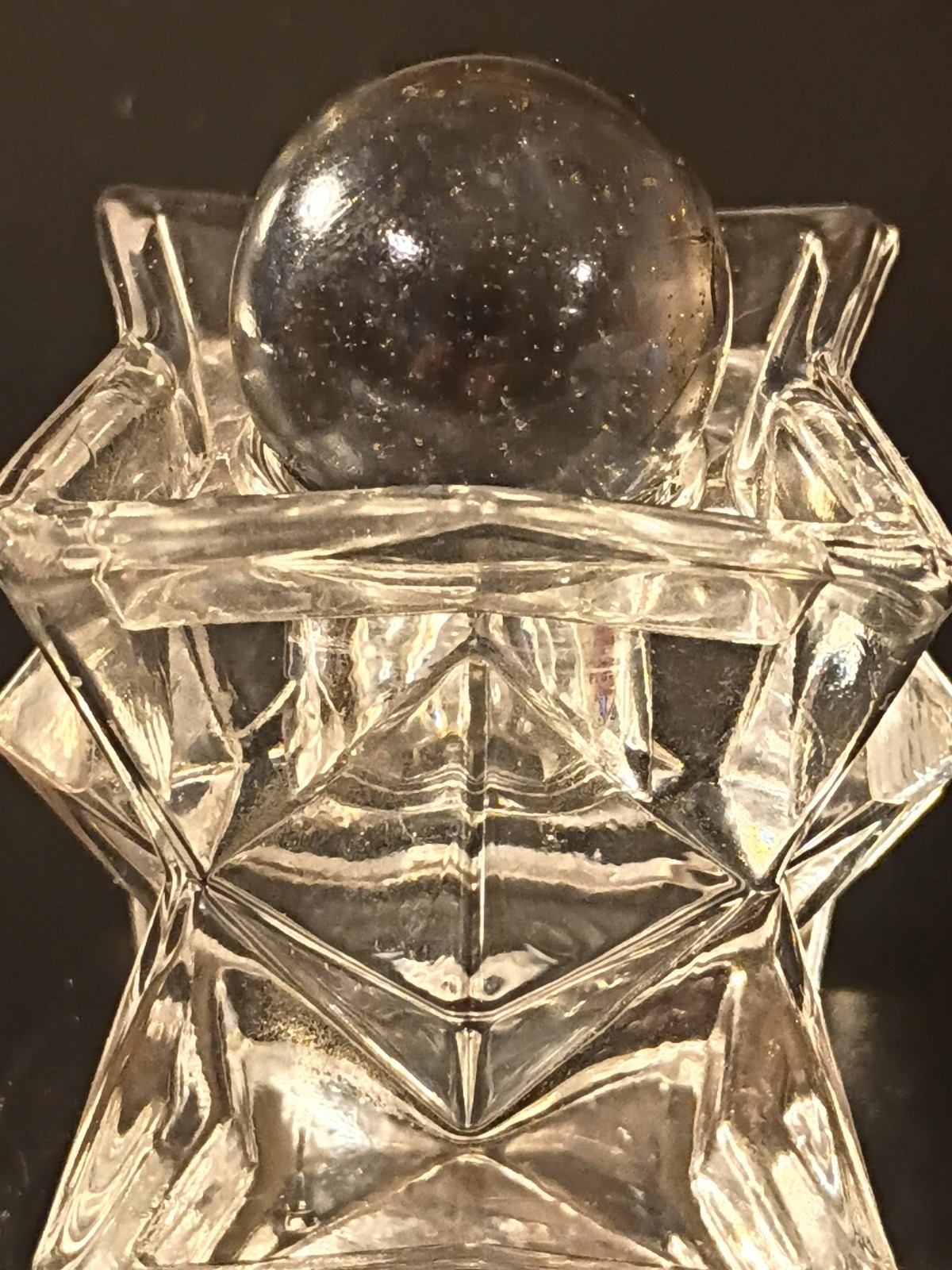 Vintage Estate Large Shooter Marble Pink Iridescent Glass With Bubbles 1”
