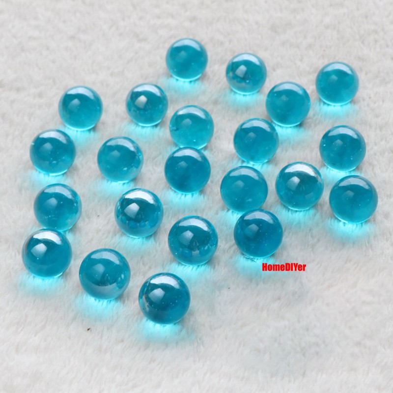 14mm-25mm Lake Blue Glass Marbles Traditional Toys Games Craft Decorative Balls