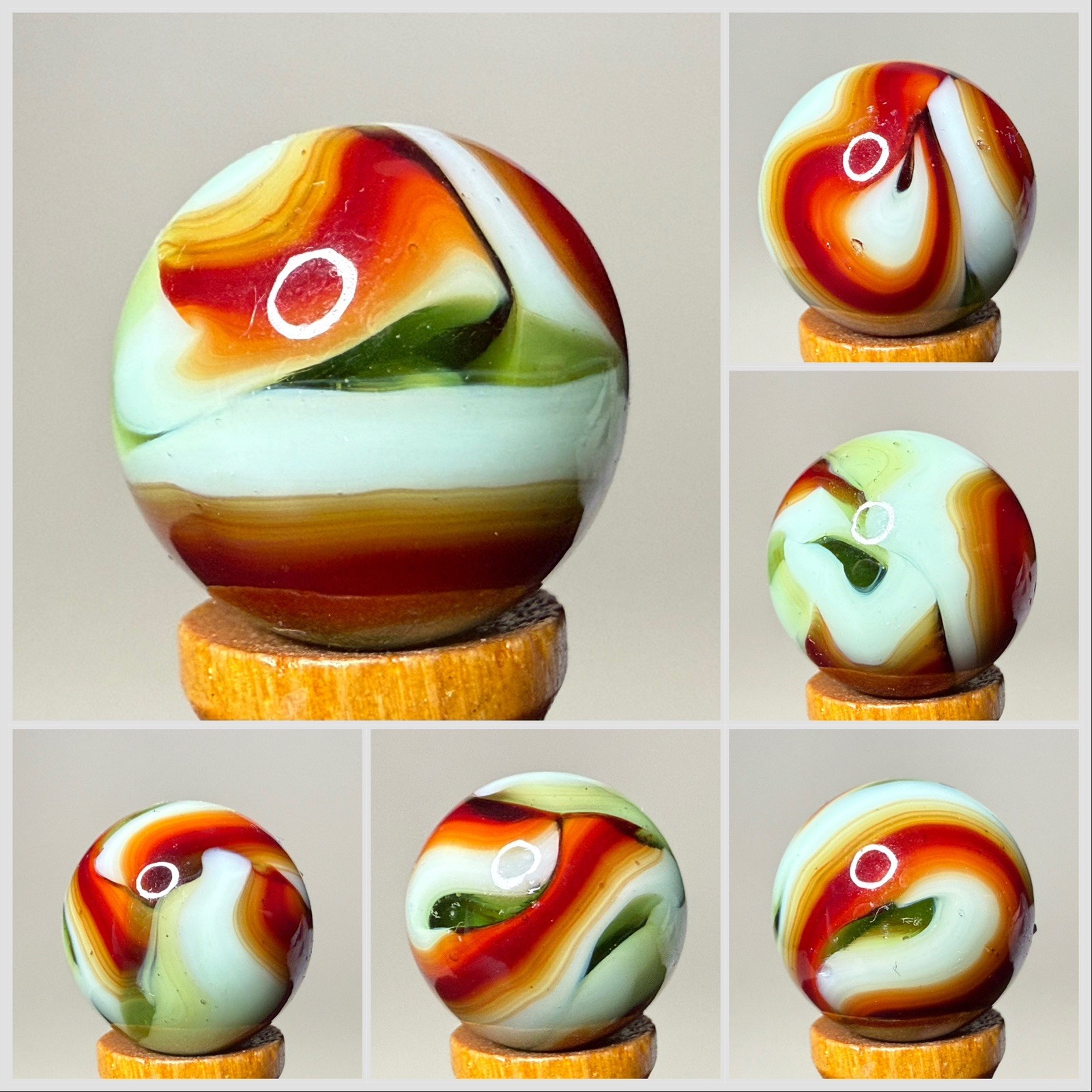Ravenswood Multi Colored Swirl Marble .62” NM(+)￼
