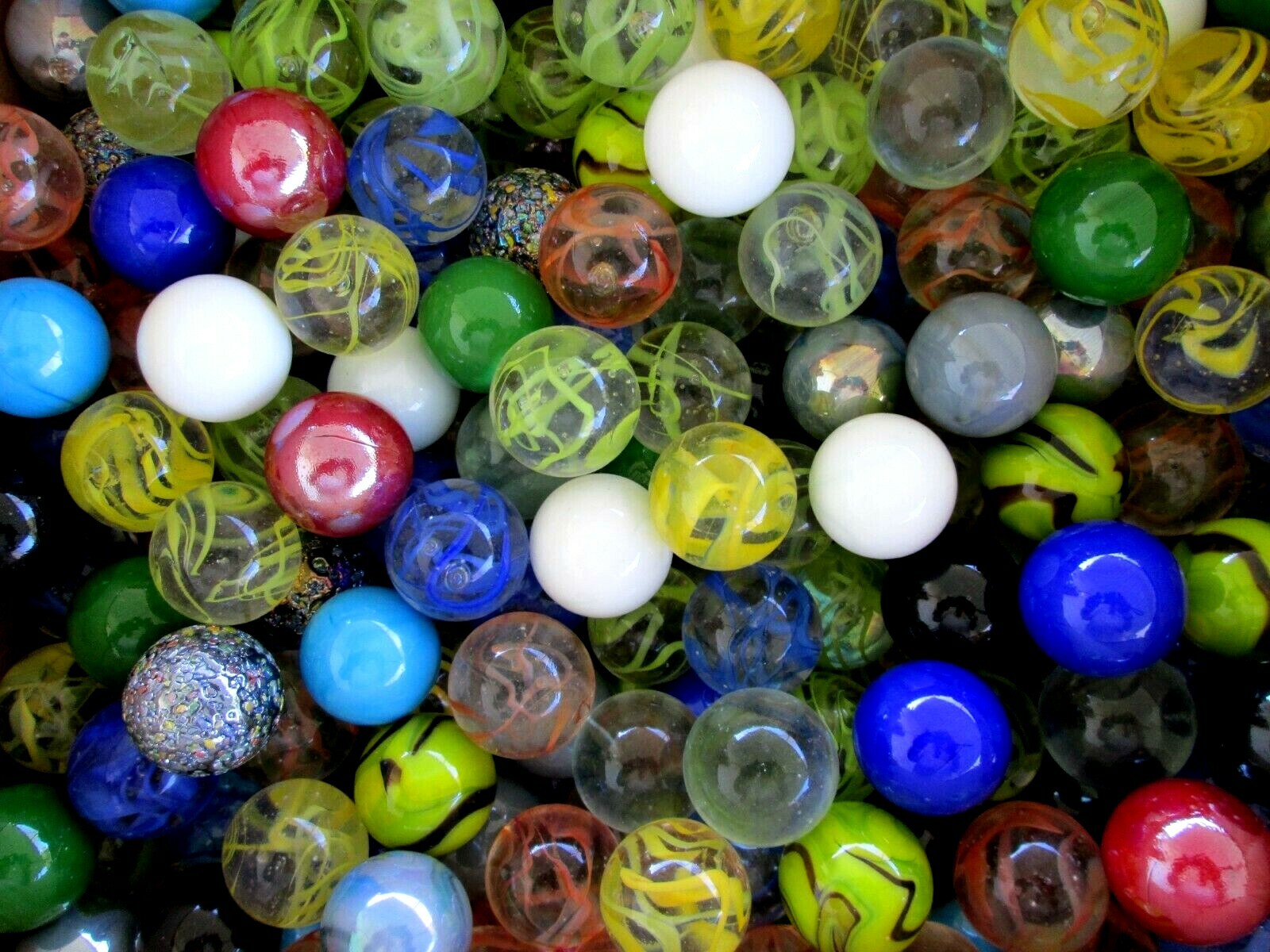 Wholesale Glass Shooters Marbles by the Pound! ONLY $8.99 per lb.1 INCH