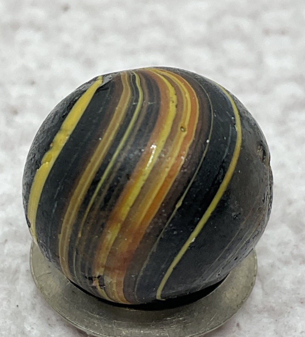 A Vintage German Handmade “Indian” Marble. Measures .57” In Good Condition