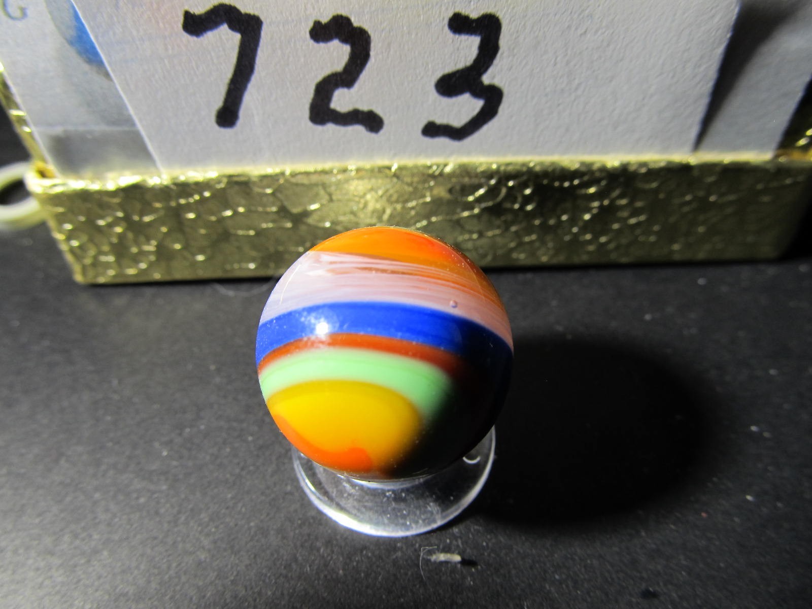 ABSOLUTELT STUNNING 5 COLOR POPEYE MARBLE BY MC MARBLES-MINT