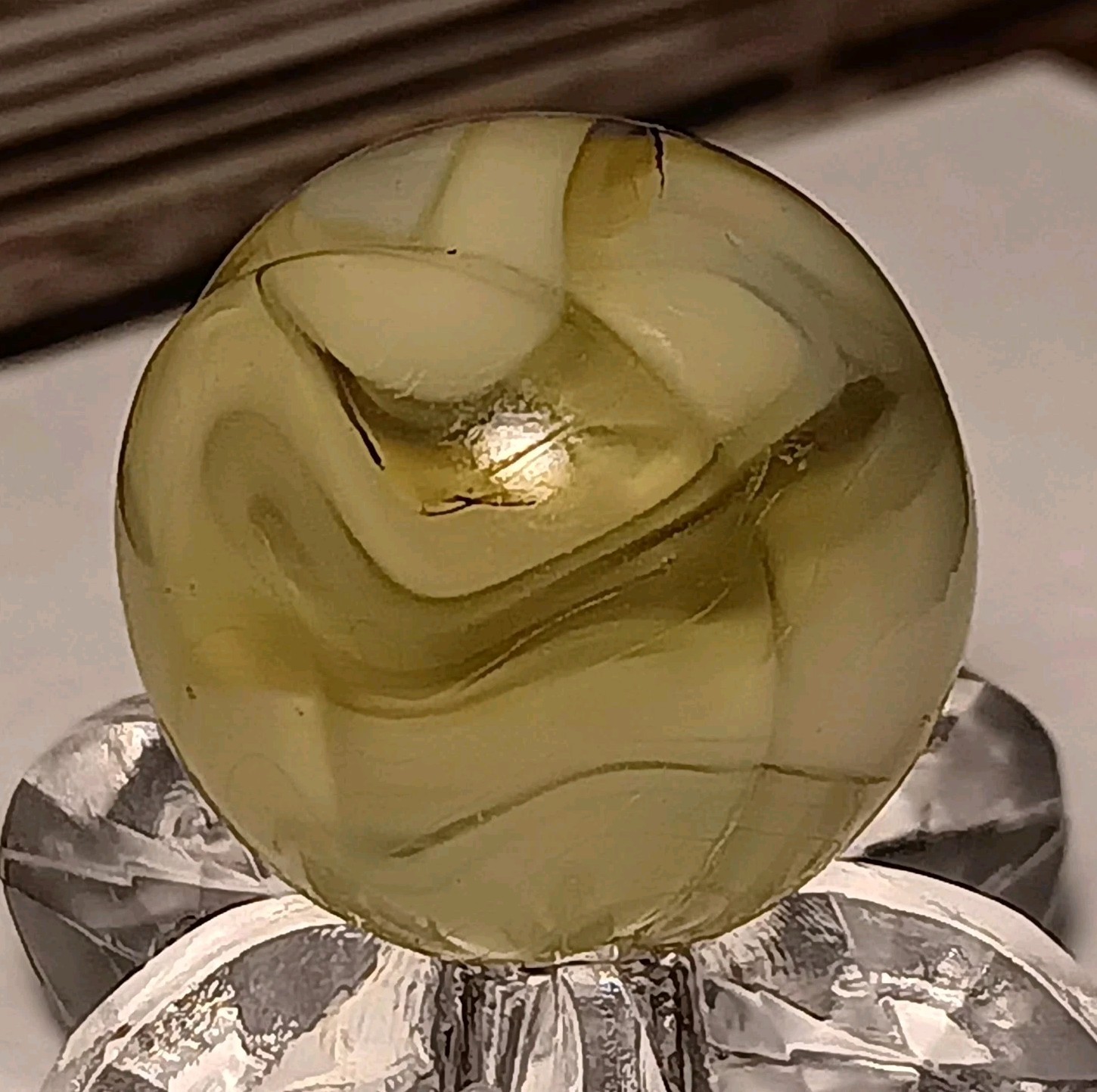 Antique Christensen Agate CAC “Snotty” Marble. .64″ Mint(-) Uv. Or Ravenswood