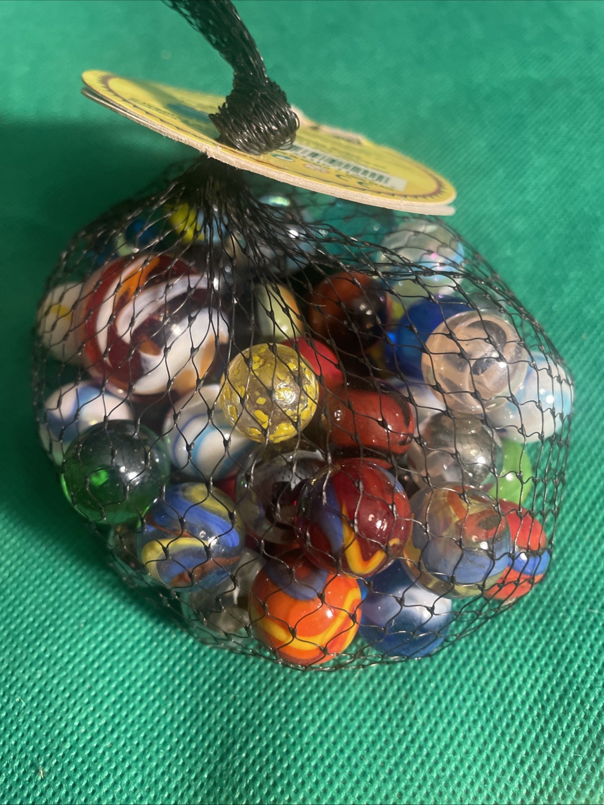50 Piece Traditional Marbles 49 Plus 1 Shooter 100% Glass 5 Bags
