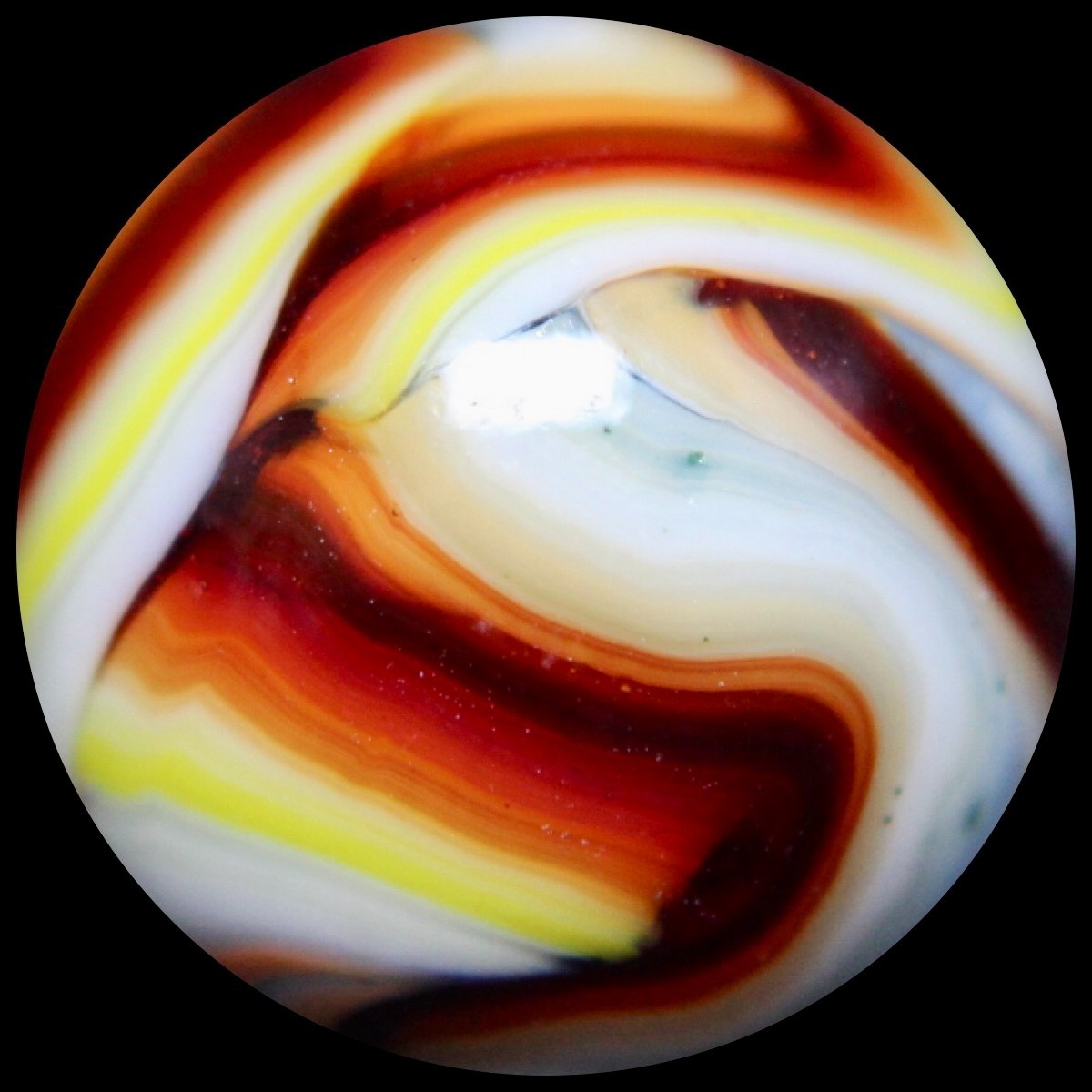 JABO Indian Summer Marble Collector Series: Tangerine Superman 0.760″