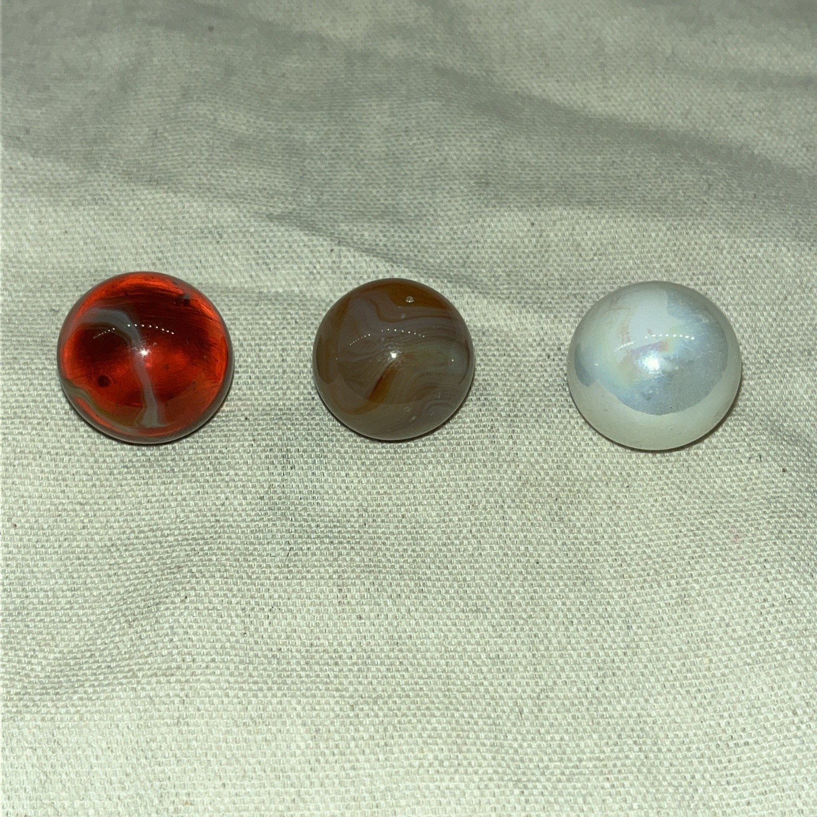 3 Vintage Shooter Marbles .92-.96 2 Change Colors In UV Light (9)