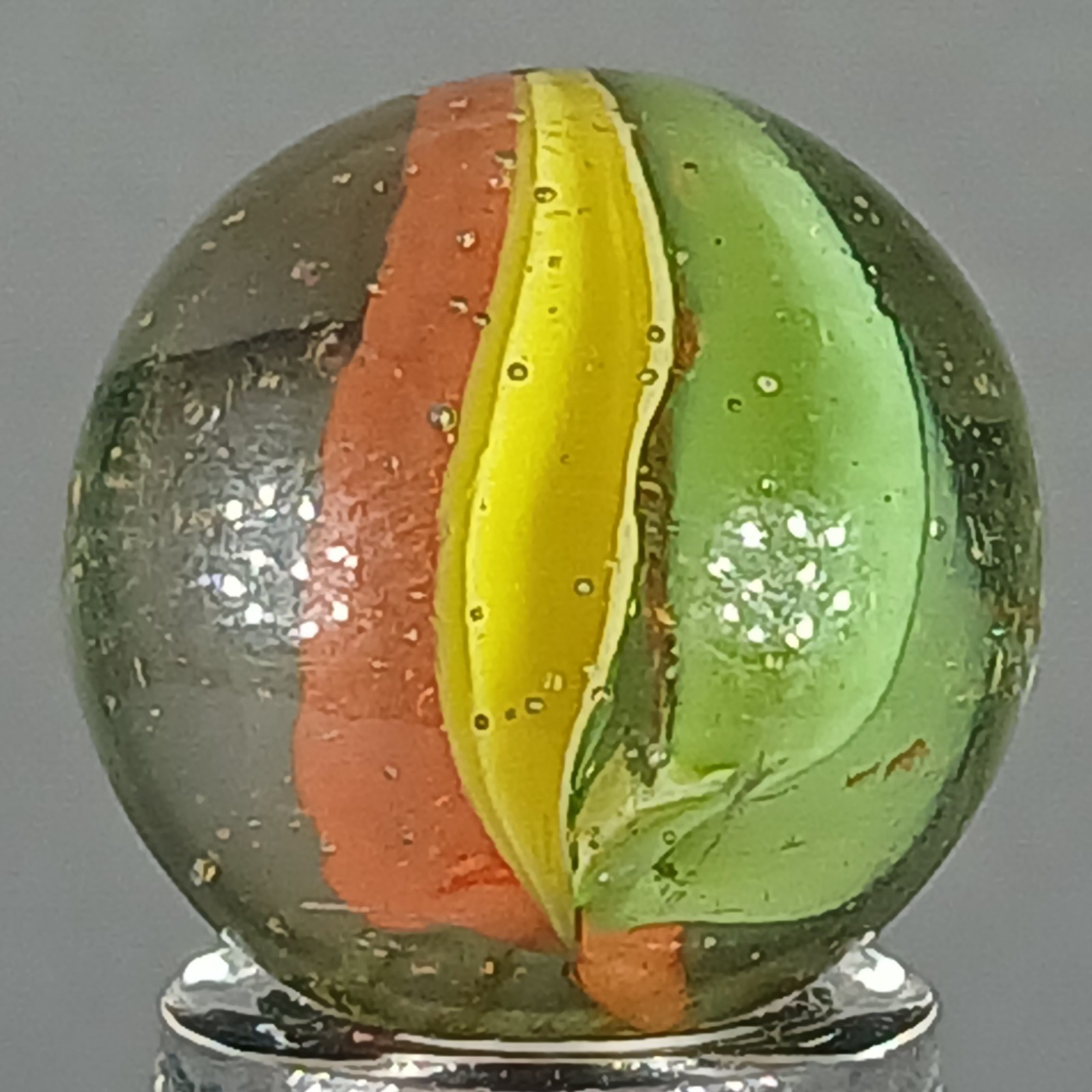 Vintage Tri-Color Hybrid Cat’s Eye Marble .62 Inches Near-Mint Condition