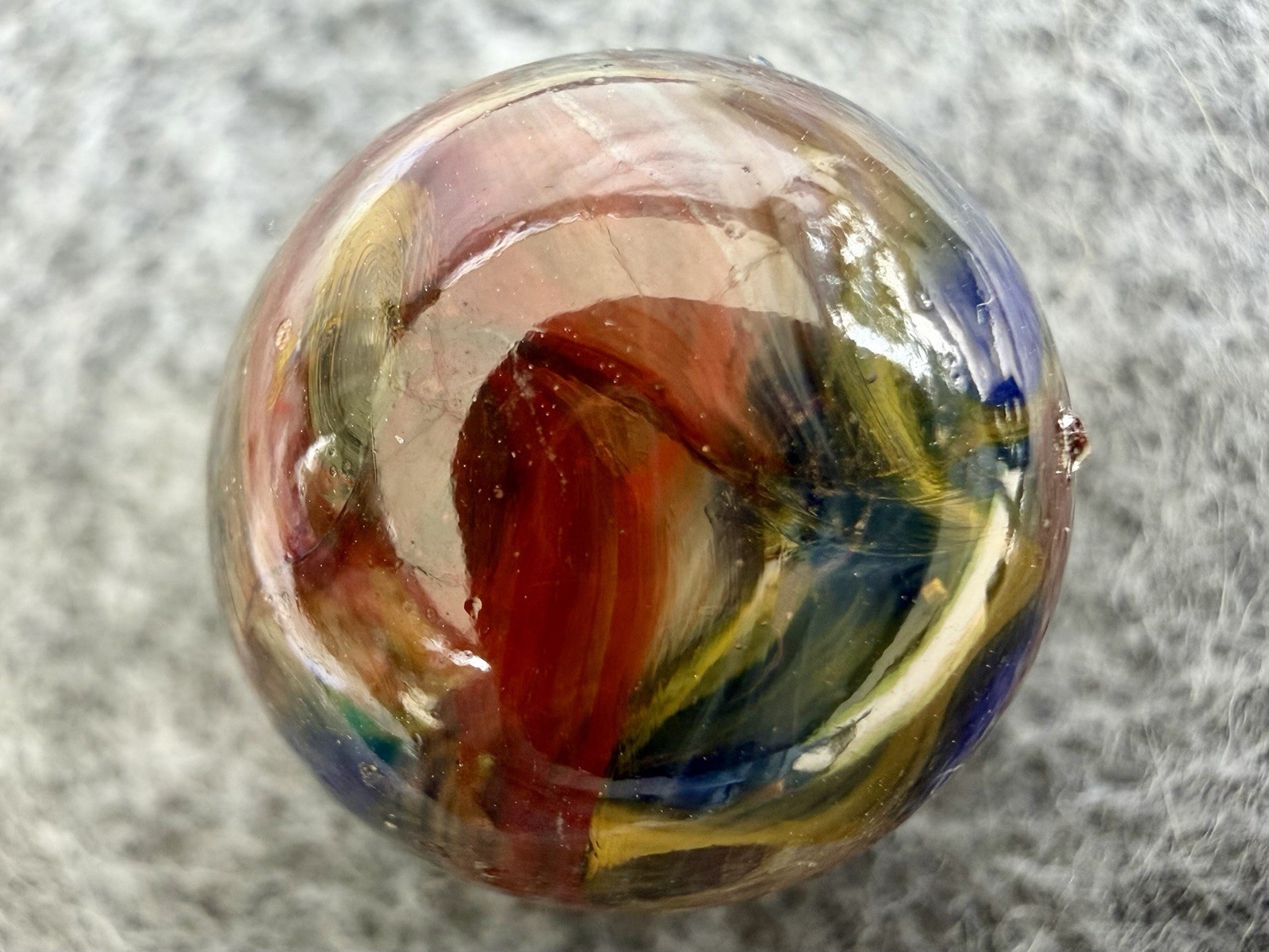JABO/DAS Northern Lights Run Contract Marbles: Multi Color Superman Swirl. 11/16