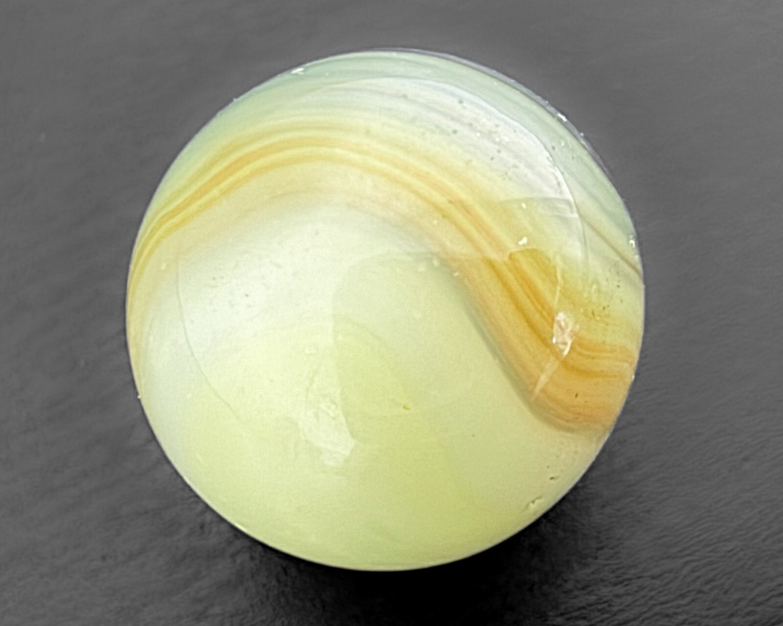Vintage .65 Peltier CAC Christensen Vitro Akro Agate ? Green Limeade UV Marble