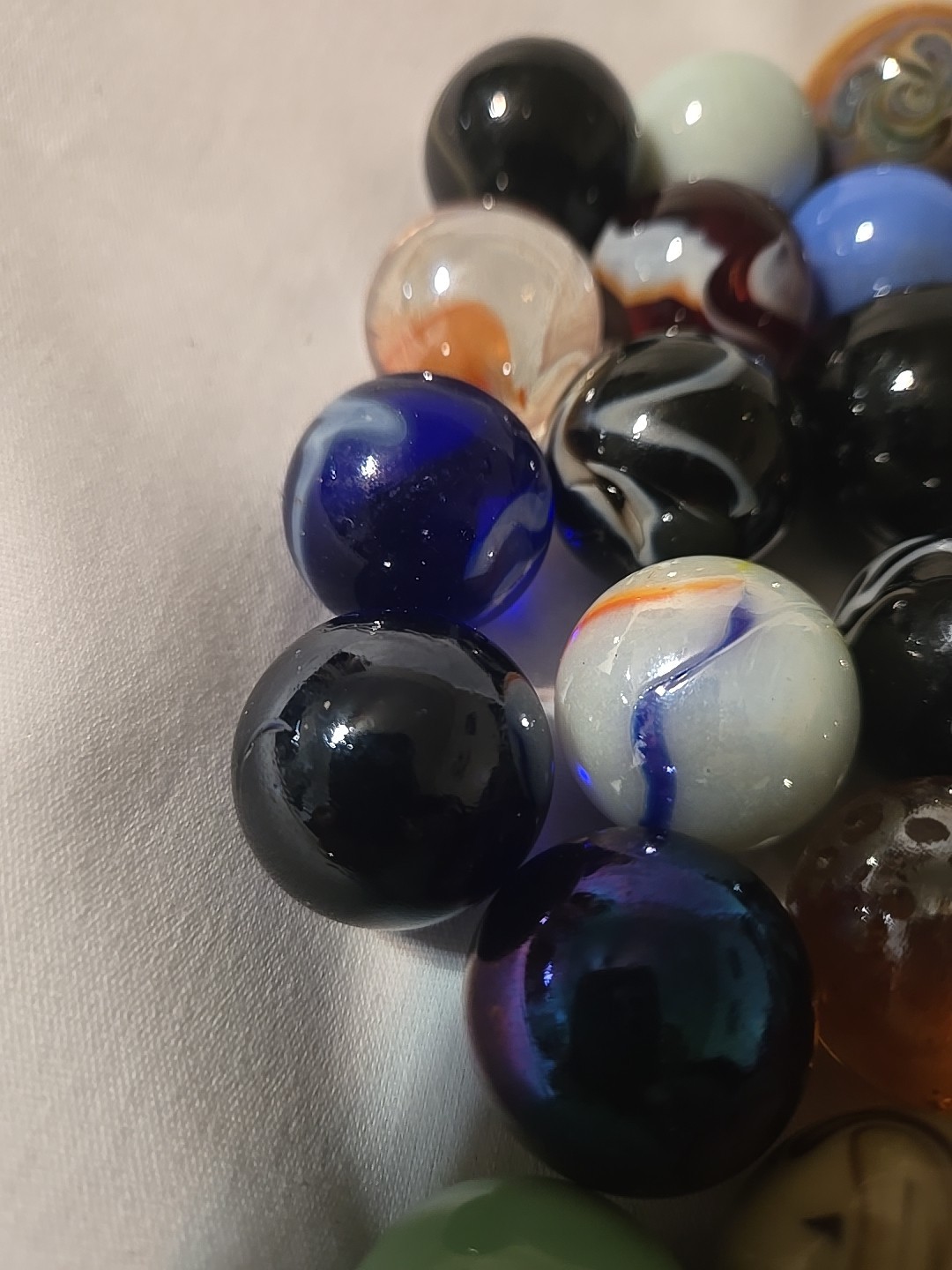Vintage Glass Marbles 1″ Mixed Colors And Styles Lot Of 20 Pcs