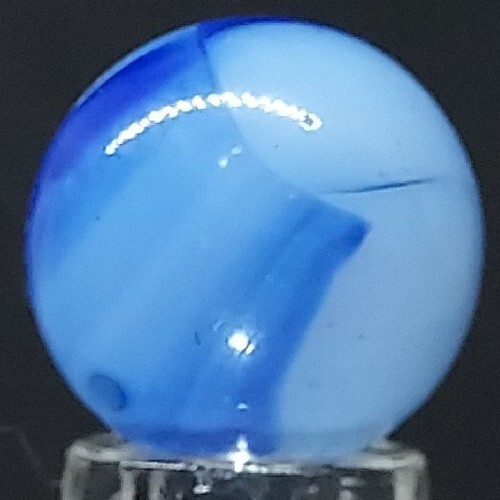 Vintage Peltier Glass Co. “Rainbo” Marble 5/8 Inch Size Near-Mint Condition