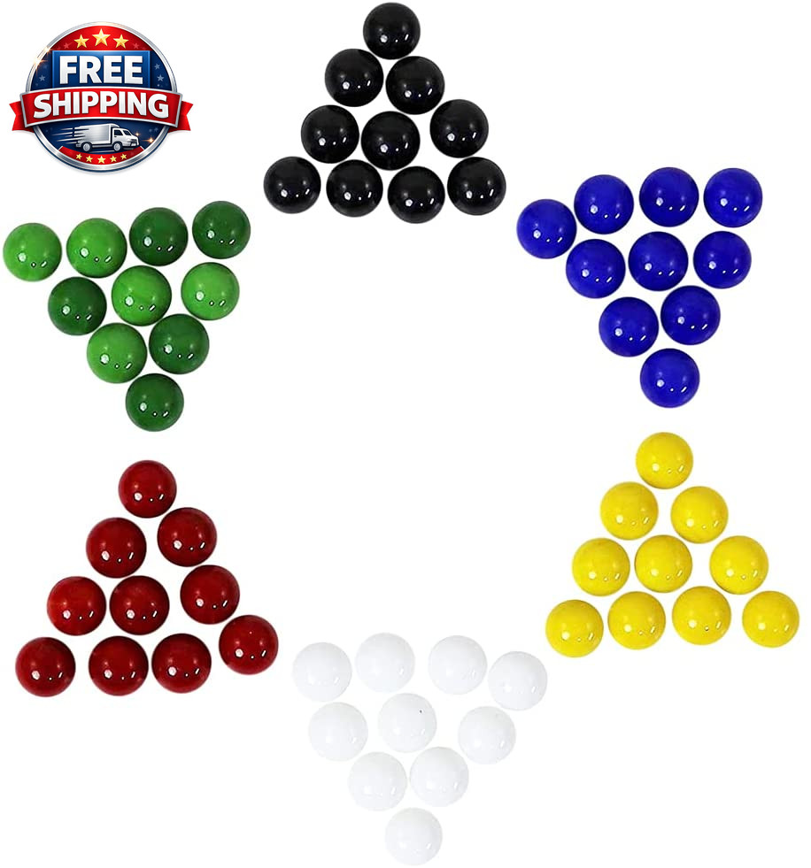 Mega 14mm Solid Glass Marbles – 60 Pieces for Chinese Checkers & More
