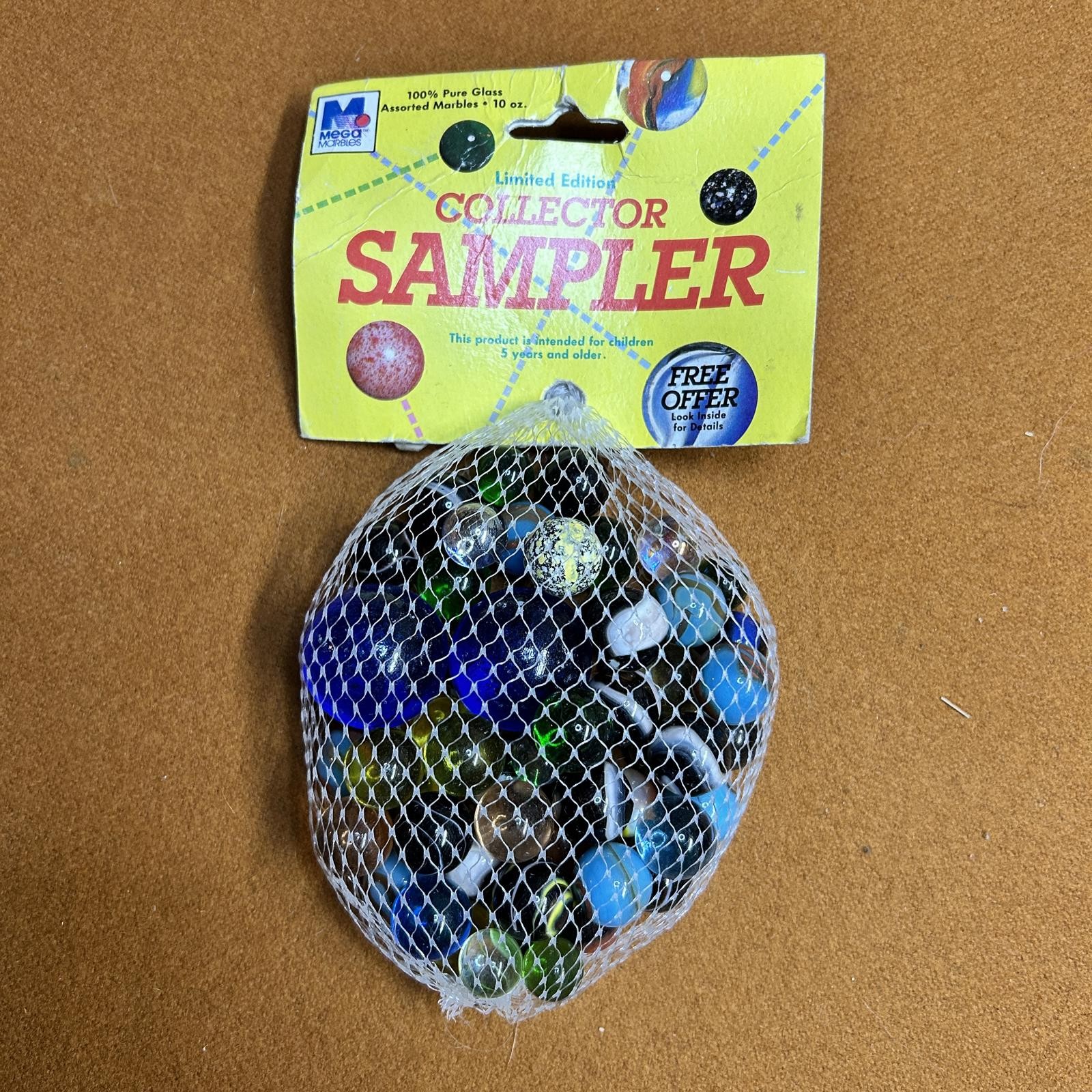 Vintage Collector Sampler Assorted Glass Marbles – 10oz