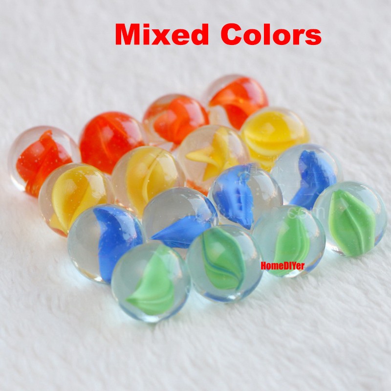 Colour Glass Marble Balls Traditional Vintage Classic Kids Toys Games Decoration