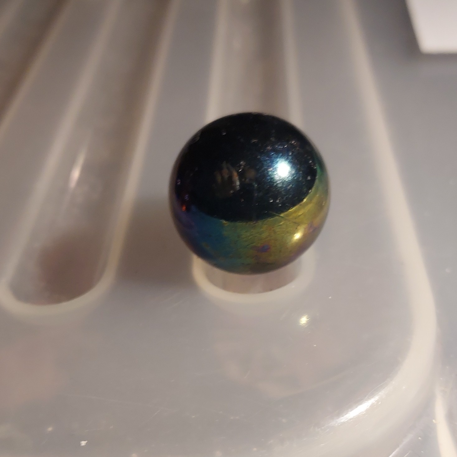 #140 KABLITO Glass Toy Marble – Kabuto Character Design, Machine Made, Ages 17+,