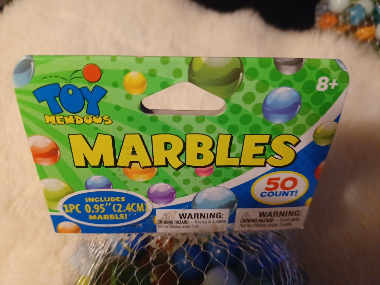 50 Glass Marbles Toy Mendous 50 Pieces 0.95 inch 2.4 cm Marble Assorted Colors!
