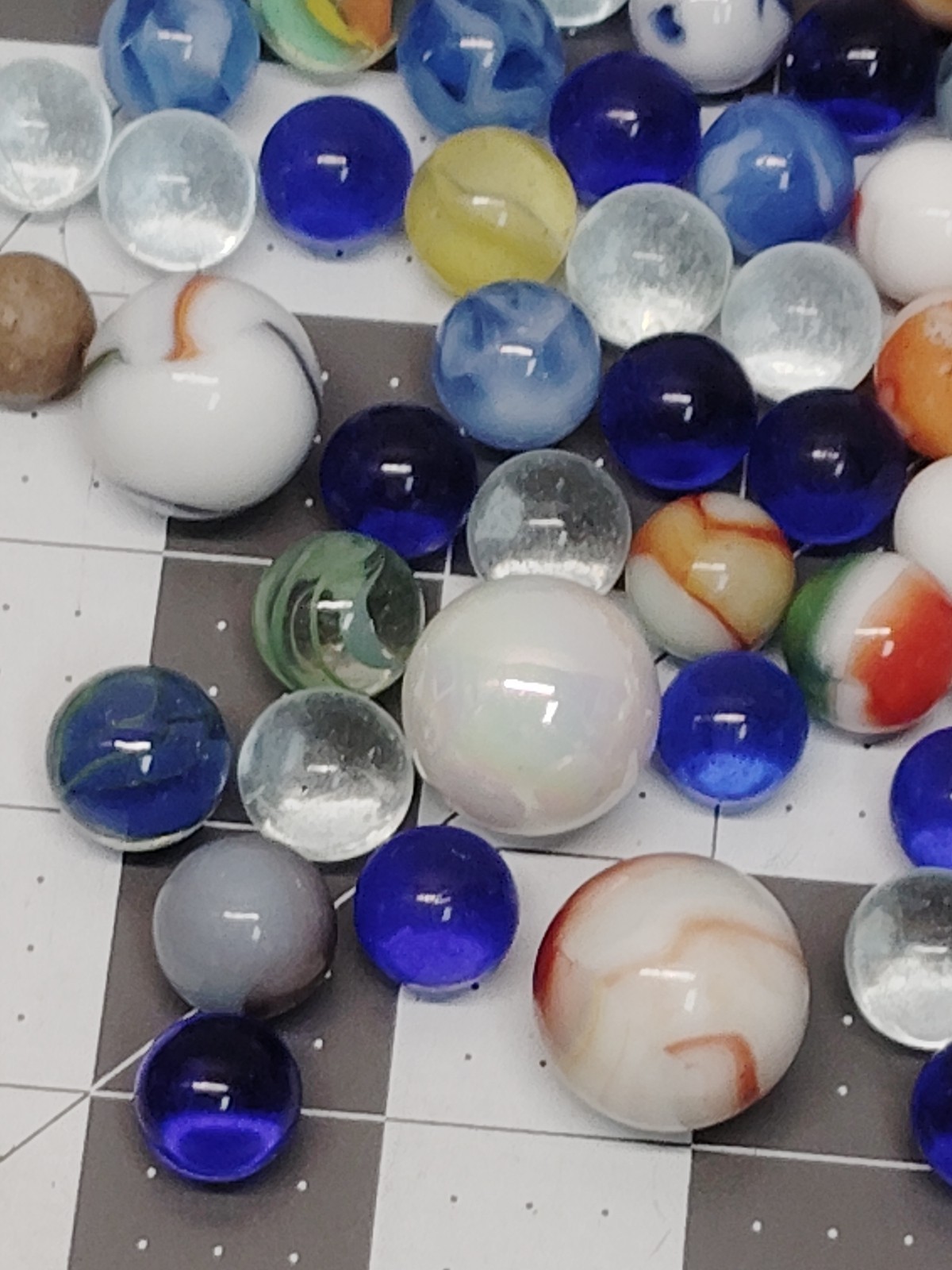 120 Lot~Vintage Marbles Attic Found Marbles In Glass Jar