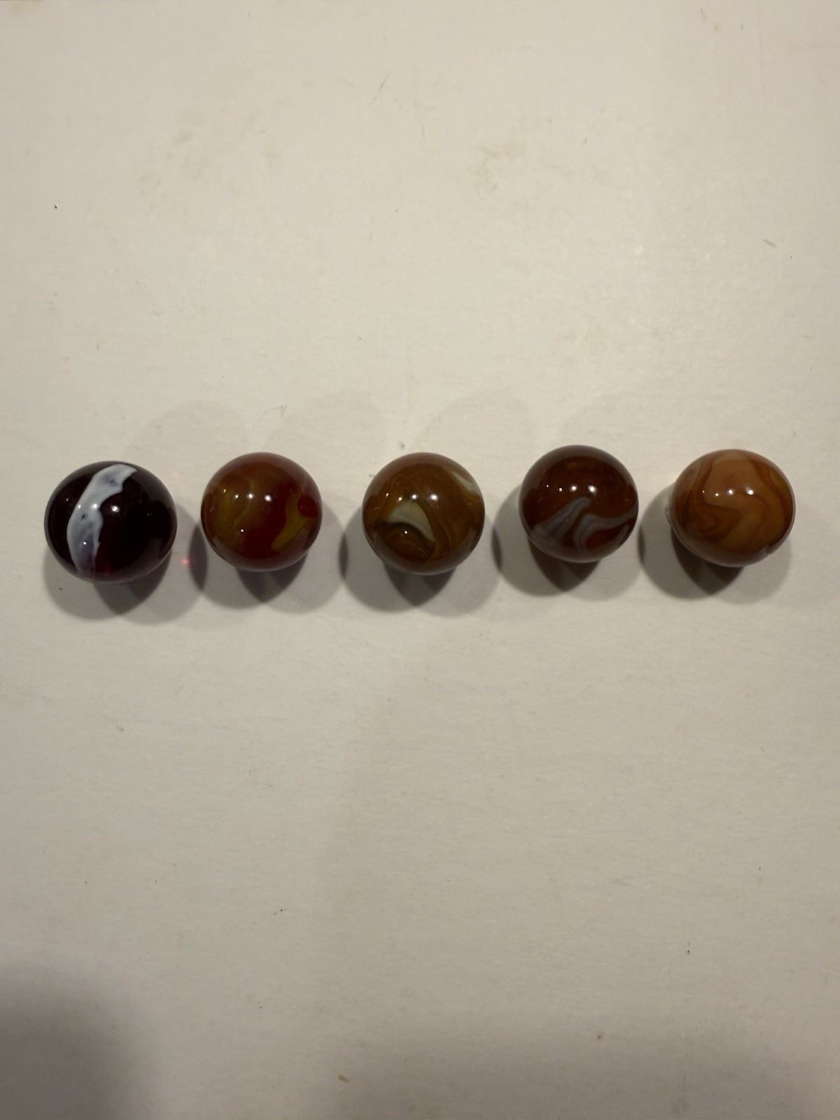 Vintage Mixed Lot of 11 large marbles / various makers & colors