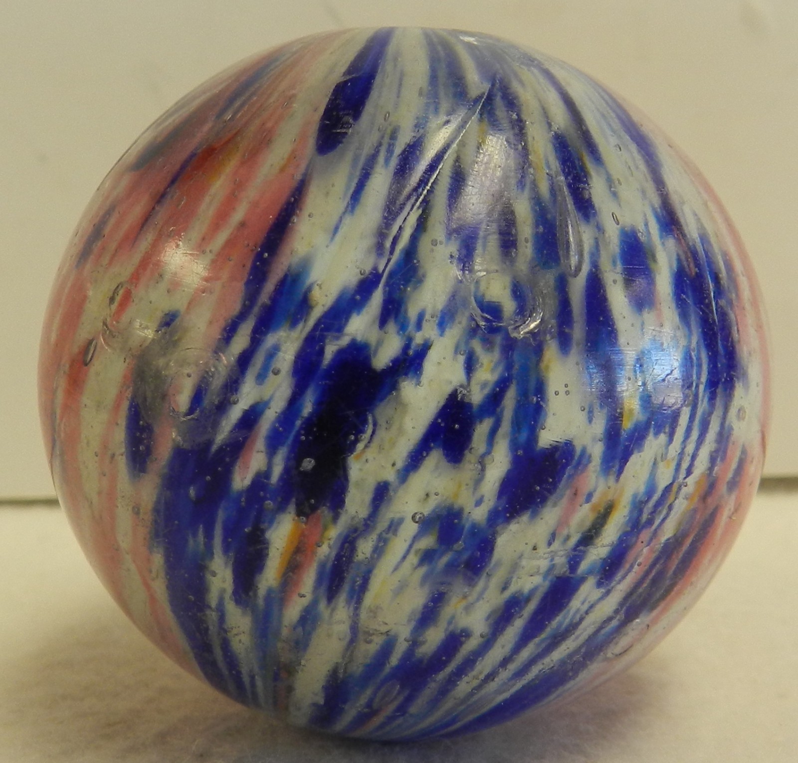#19964m Huge 2.07 Inches Vintage German Handmade Onionskin Marble