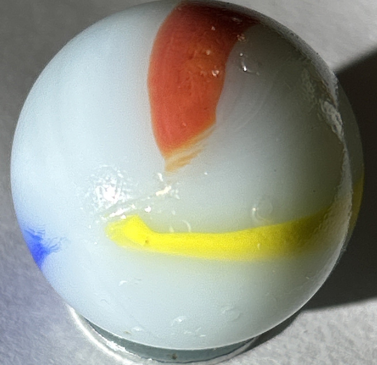 1” PELTIER GLASS COMPANY, National Line Rainbo Ketchup Mustard Blue Sky Picasso