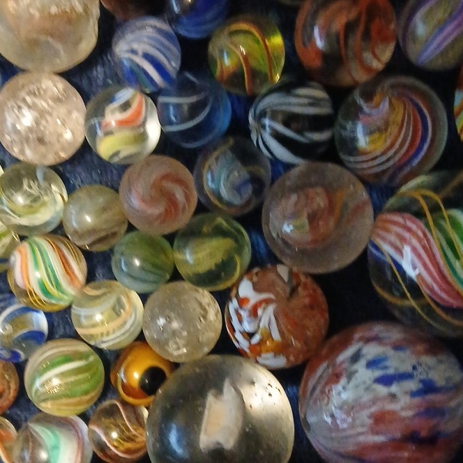 German – Assorted Glass Swirl & Clay, Various Colors/Sizes, Ending My Collection