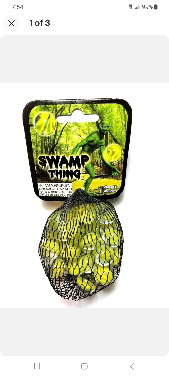 Swamp Thing Mega Marbles. Retired Discontinued Unopened Case 2012 Production