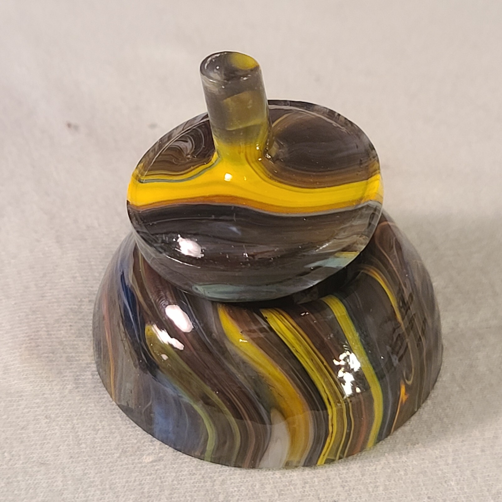 ANDY DAVIS, Glass Art Spinning Top & Base, Encore Run (?), #263A