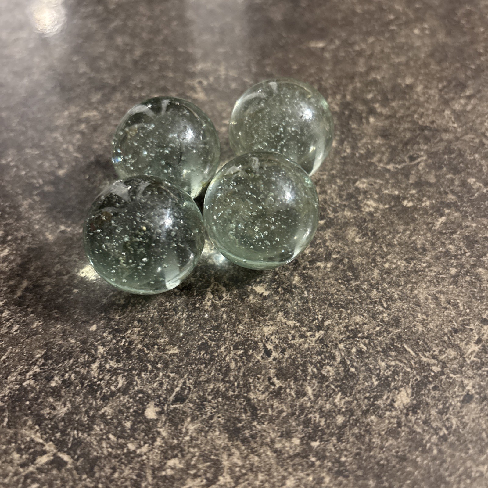 Lot Of 4 Unbranded Glass Marble Bubbles Shooters Large Collectibles Children Toy