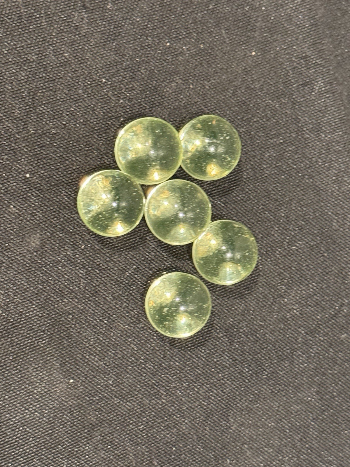 Lot of 6 Uranium Vaseline Marbles