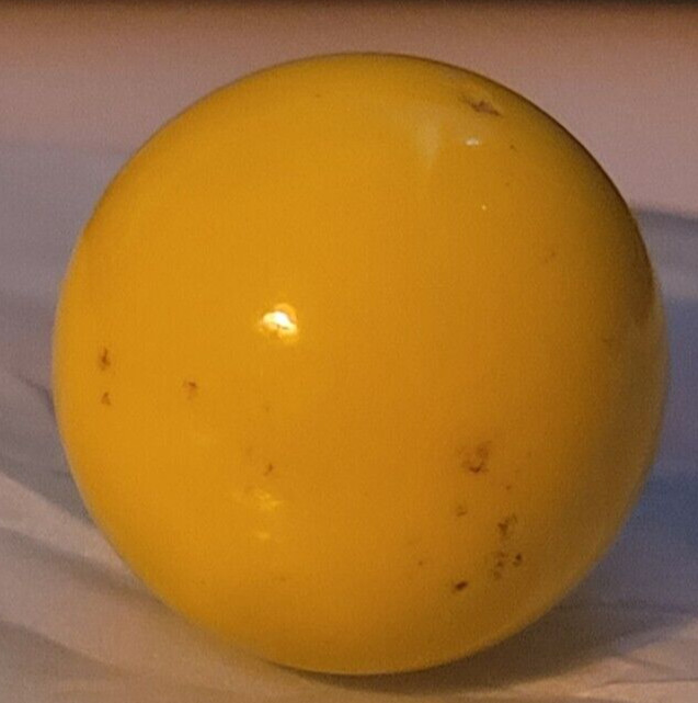 VTG Sun Mustard Yellow Shooting Marble Mostly Solid Color Games Collectible