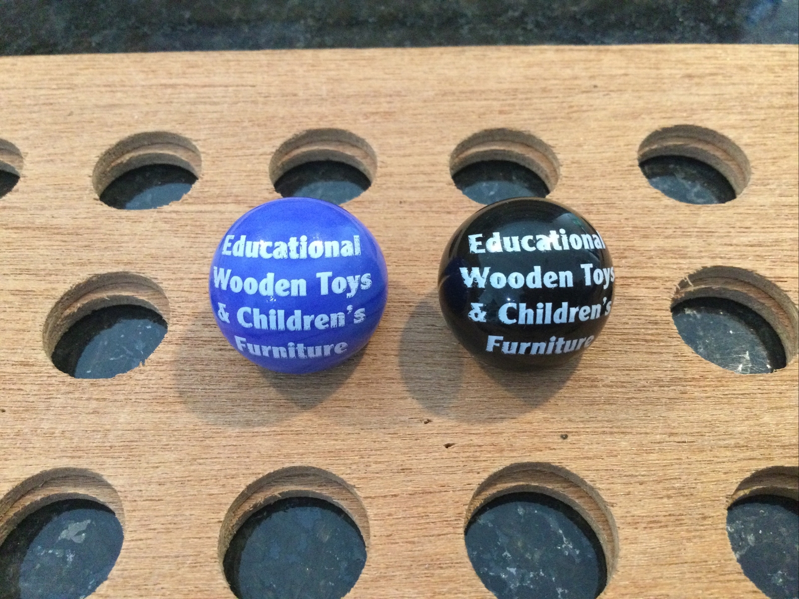 “Educational Wooden Toys & Children’s Furniture”| Blue & Black | LOT OF 2