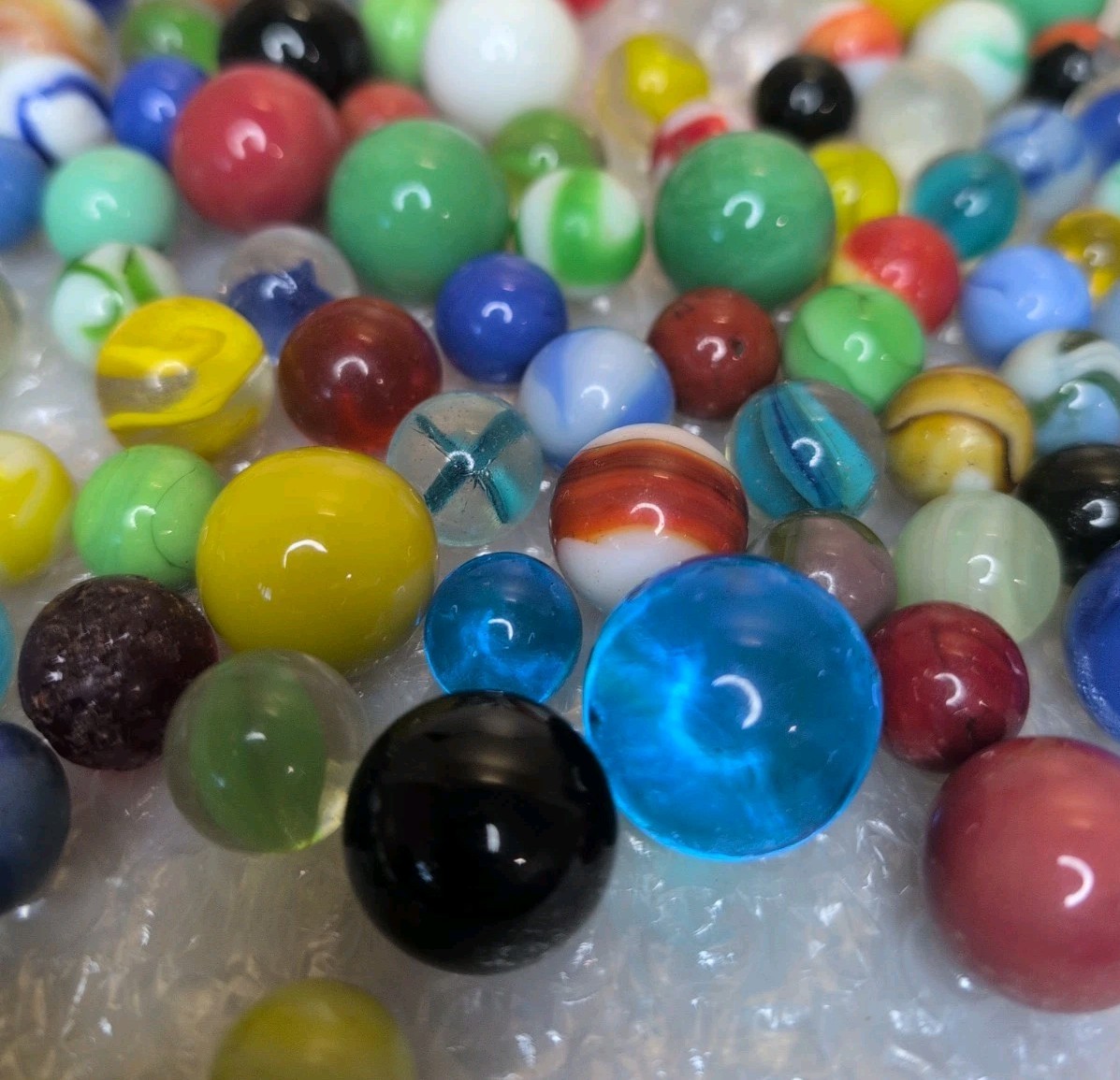 Vintage Antique Marble Lot Of 140+ Pre 1970’s Peltier Akro Agate +