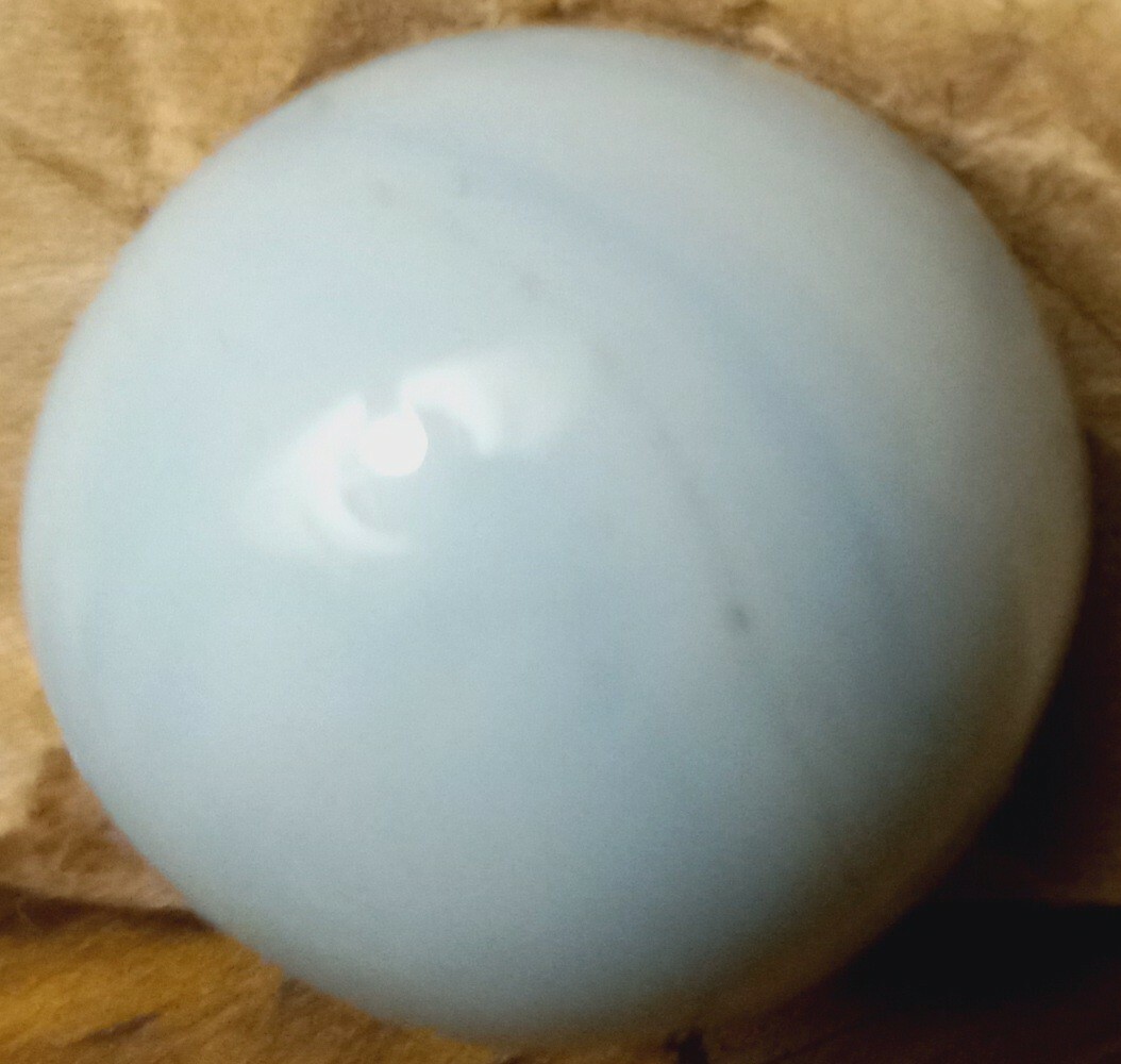 Old Sky Blue Swirl Agate Toy Marble 15mm Christensen?? (M7)