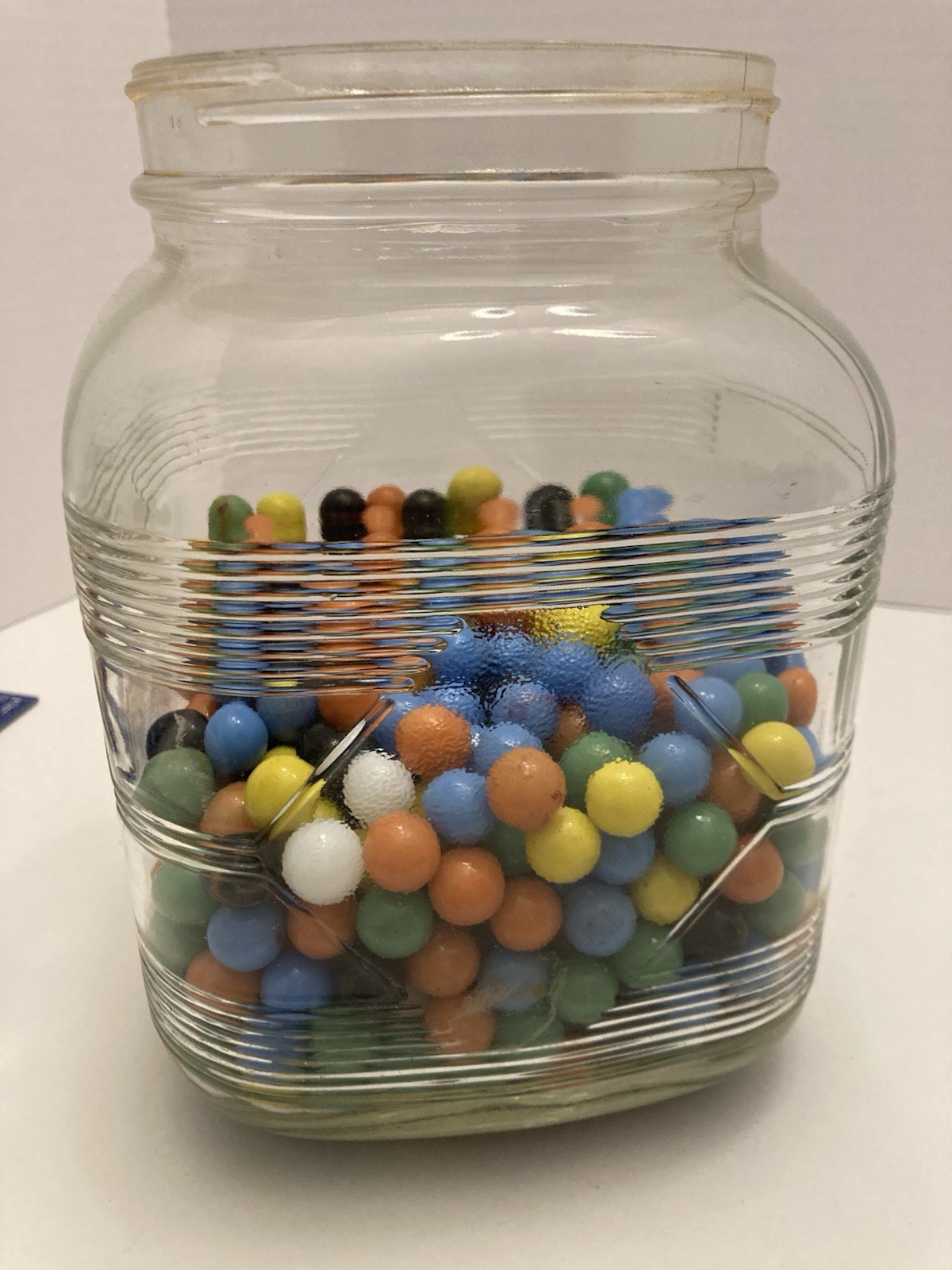 Vintage Gallon Jar with Vintage Glass Marbles