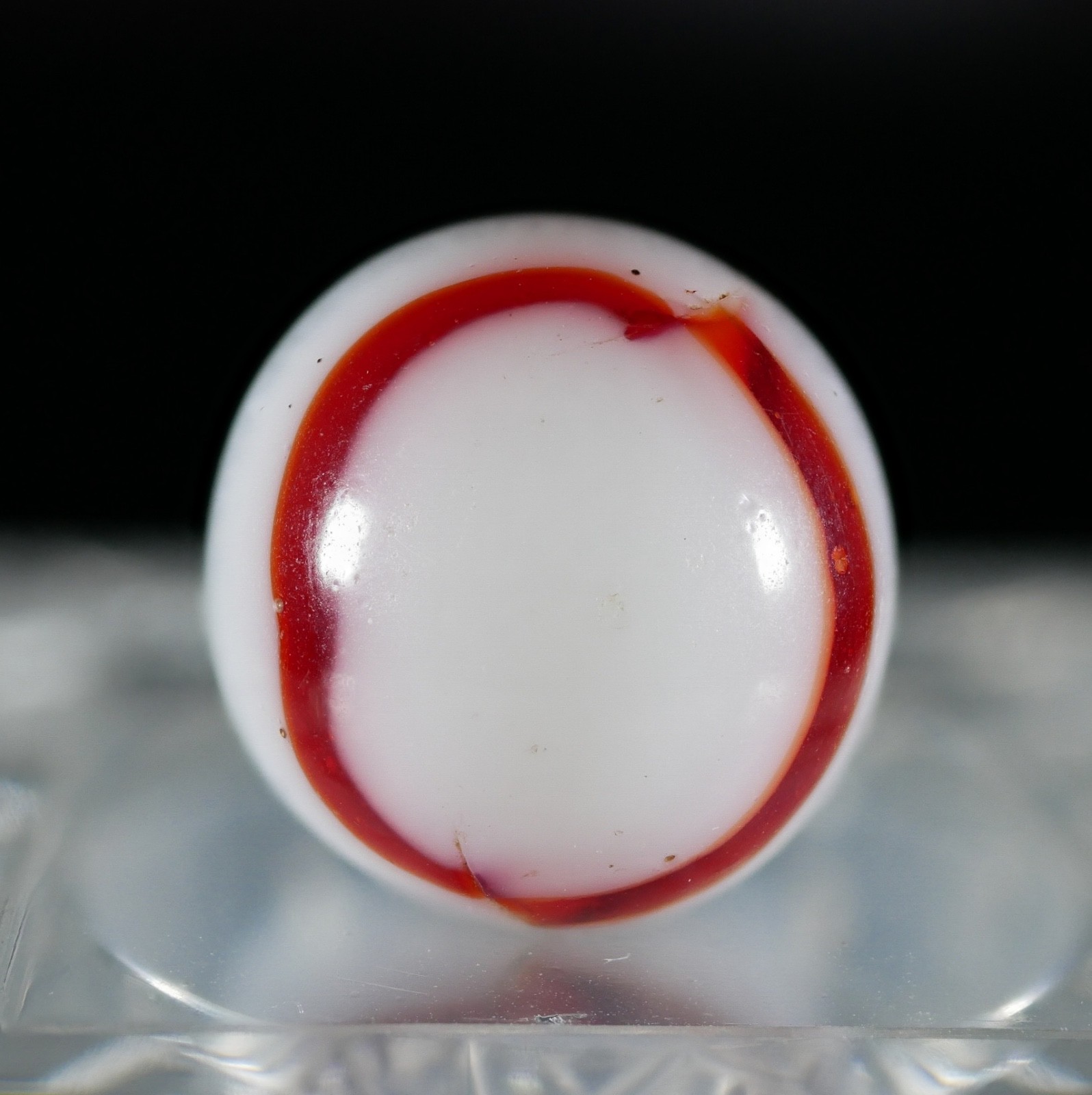 Peltier Rainbo RWB Red White Blue Patriotic Non-Flip-Flop Marble 9/16″ NM