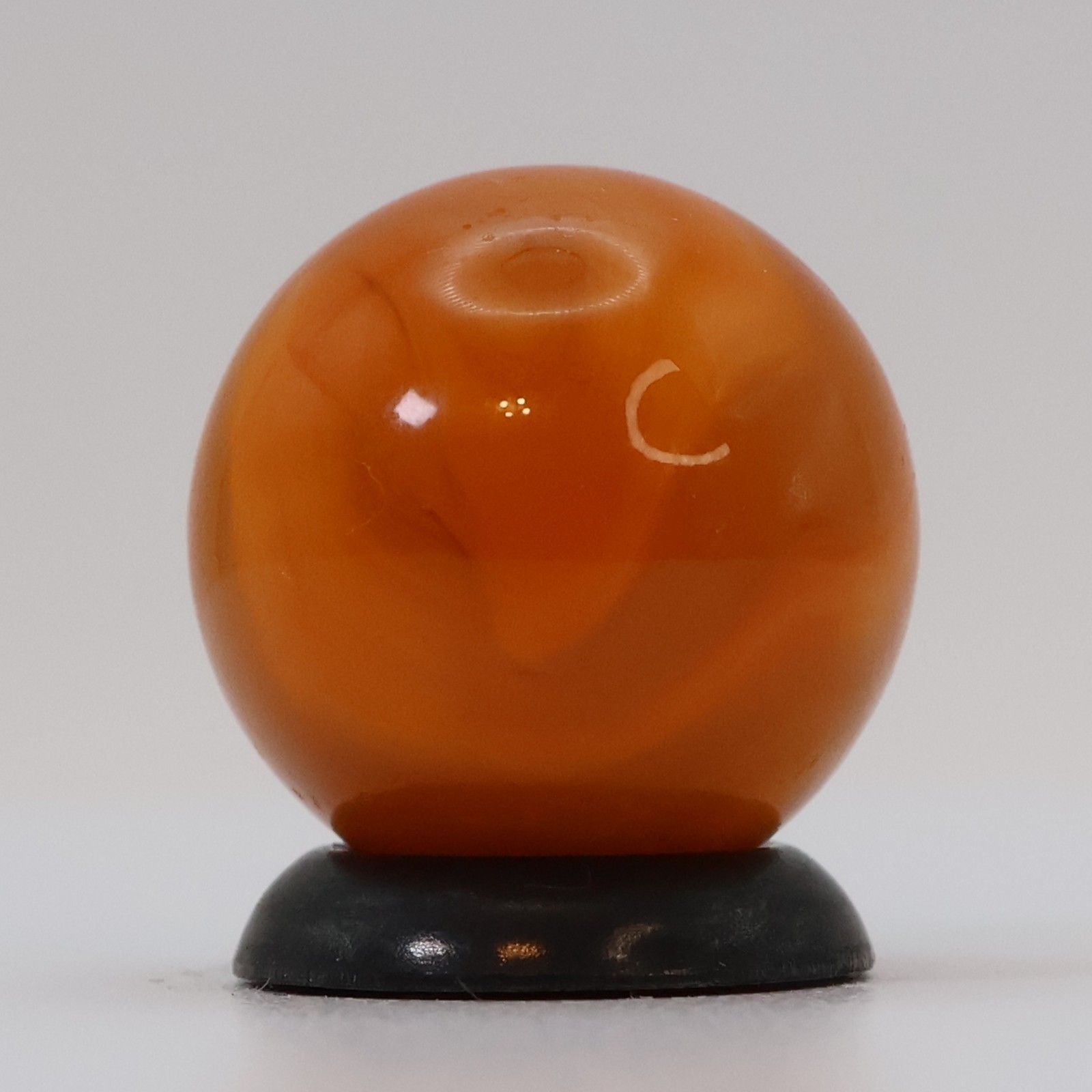 5/8″ Swirl Marble Translucent Orange on Orange UV M-