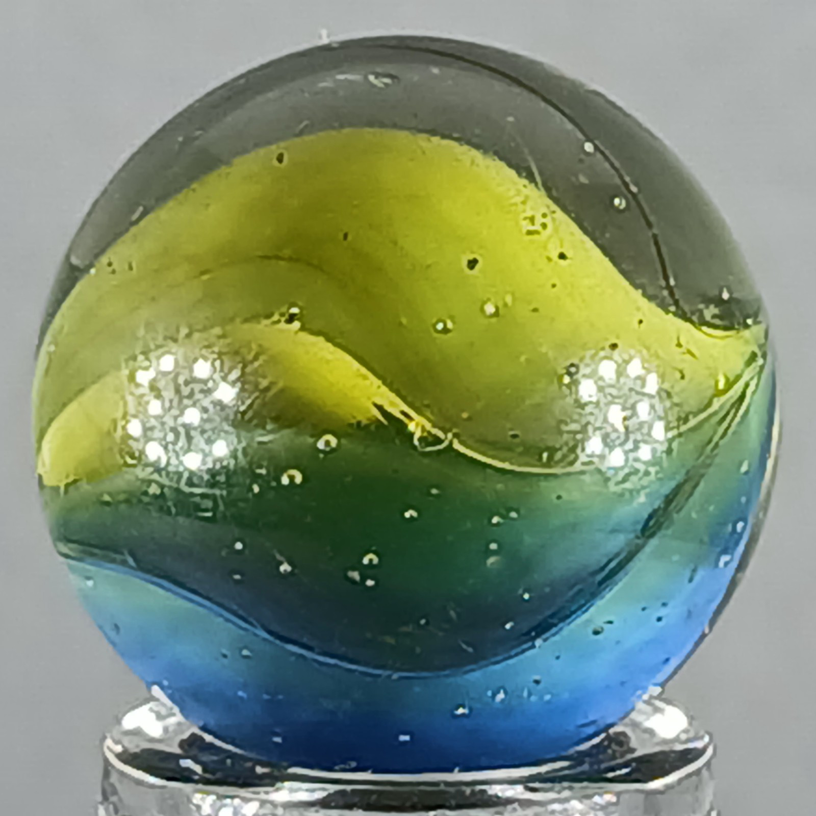 Vintage Tri-Color Hybrid Cat’s Eye Marble .62 Inches Near-Mint Condition