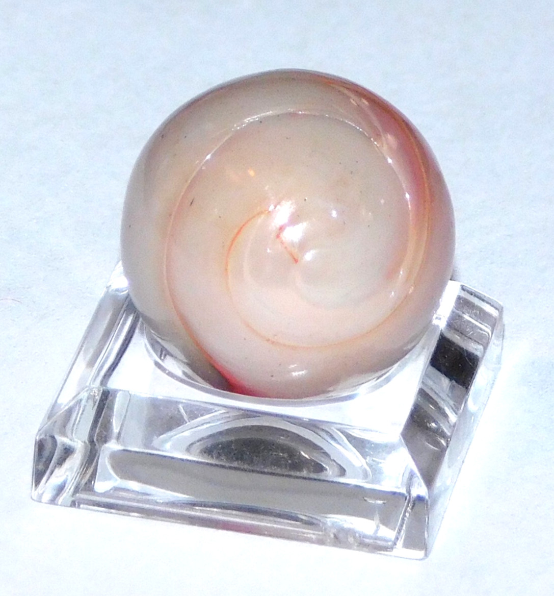 Vintage Glass Marble Large Red Black Grey Oxblood Melted ‘9 & Tail’ 0.73″ #0-130
