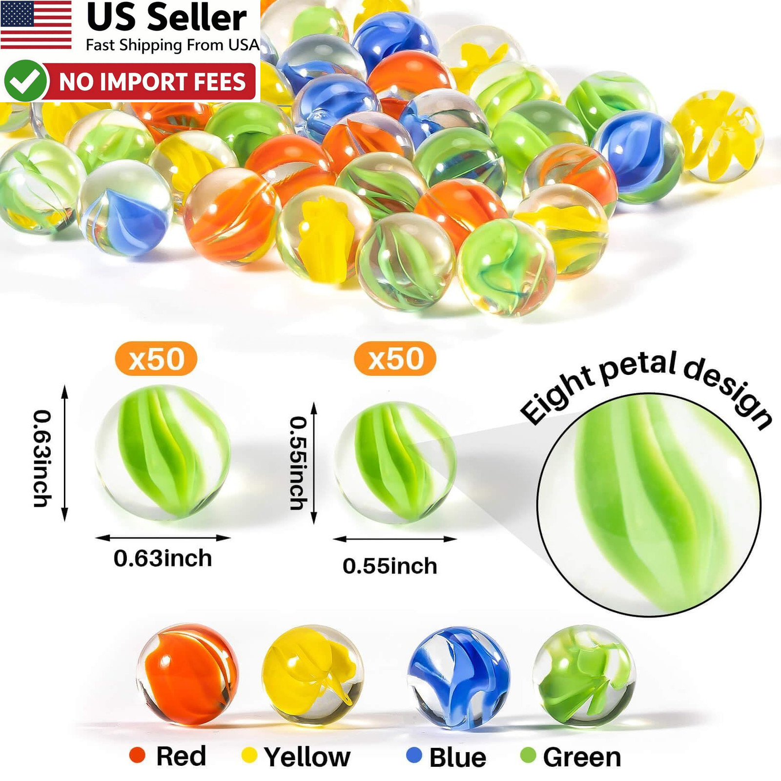 Glass Marbles Bulk 98Pcs Sukh Cat Eye 14mm 16mm Mix Color Chinese Checkers Decor