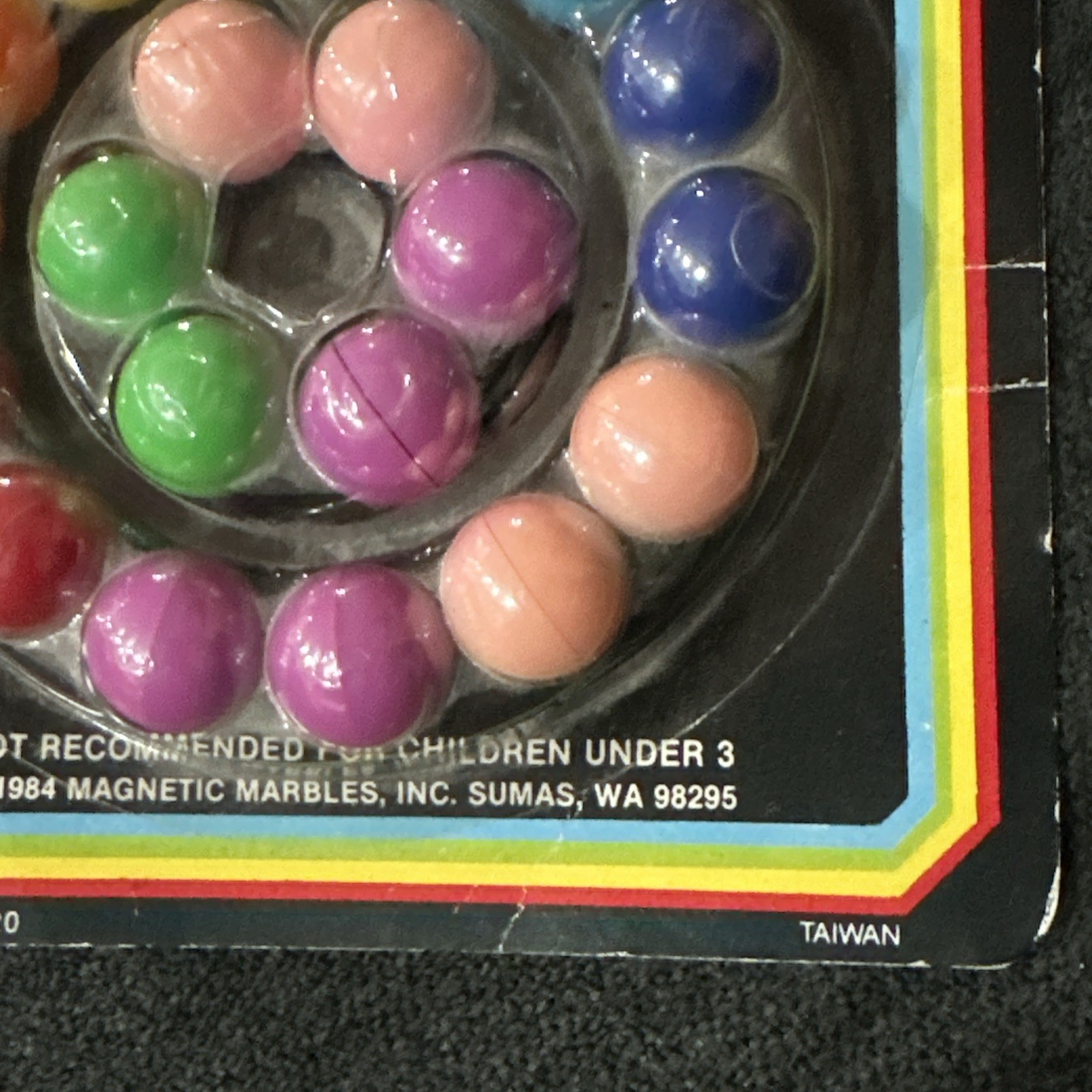 Magnetic Marbles Company 20 Marbles NIP NEW 1984 Dead stock