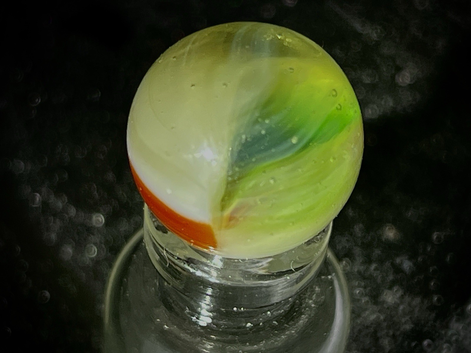 Lot of 3 Vintage Vitro Agate Tri-lite Elite Marbles