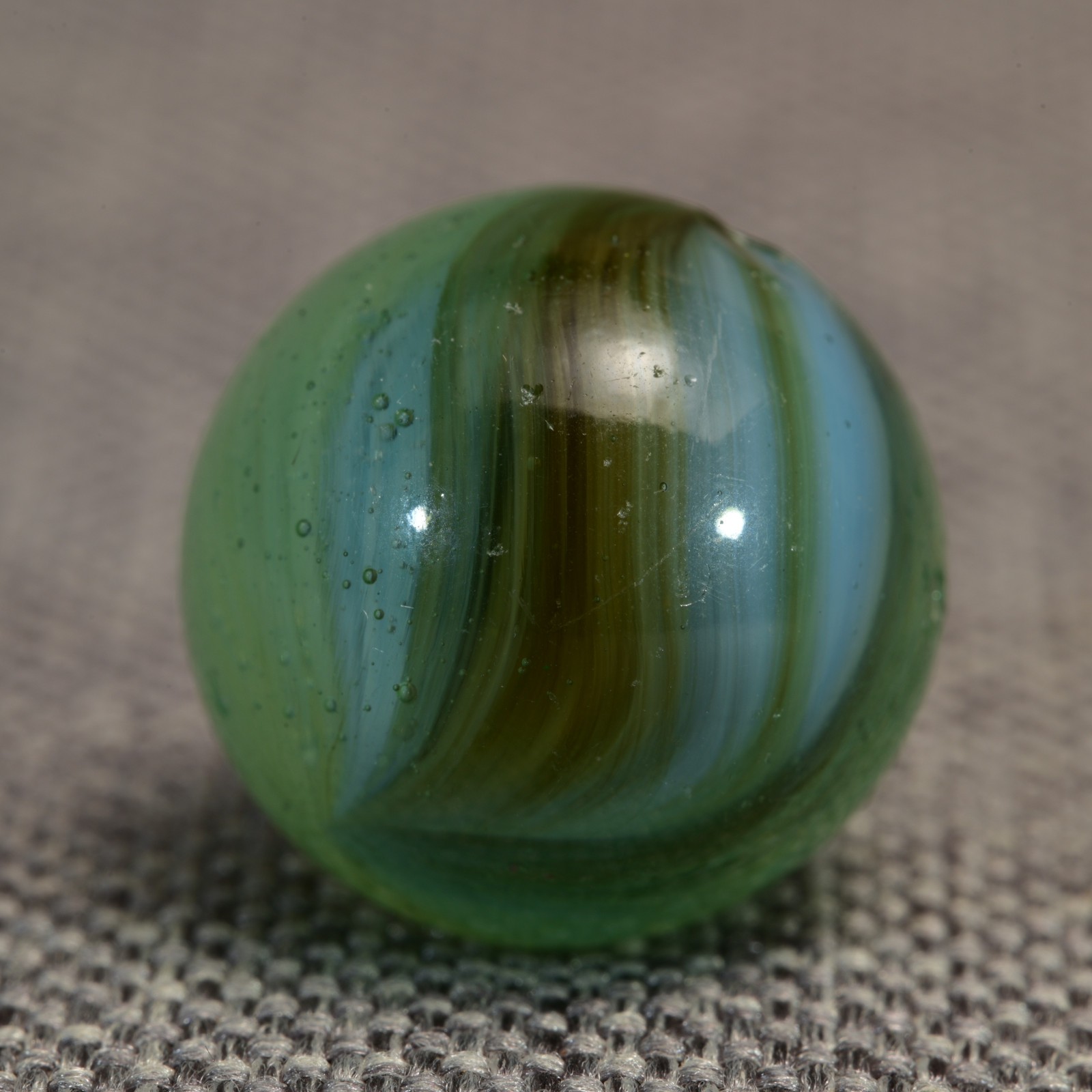 Master Sunburst Marble Vintage American 1930-1971 Rich Aqua & Earth 19/32”