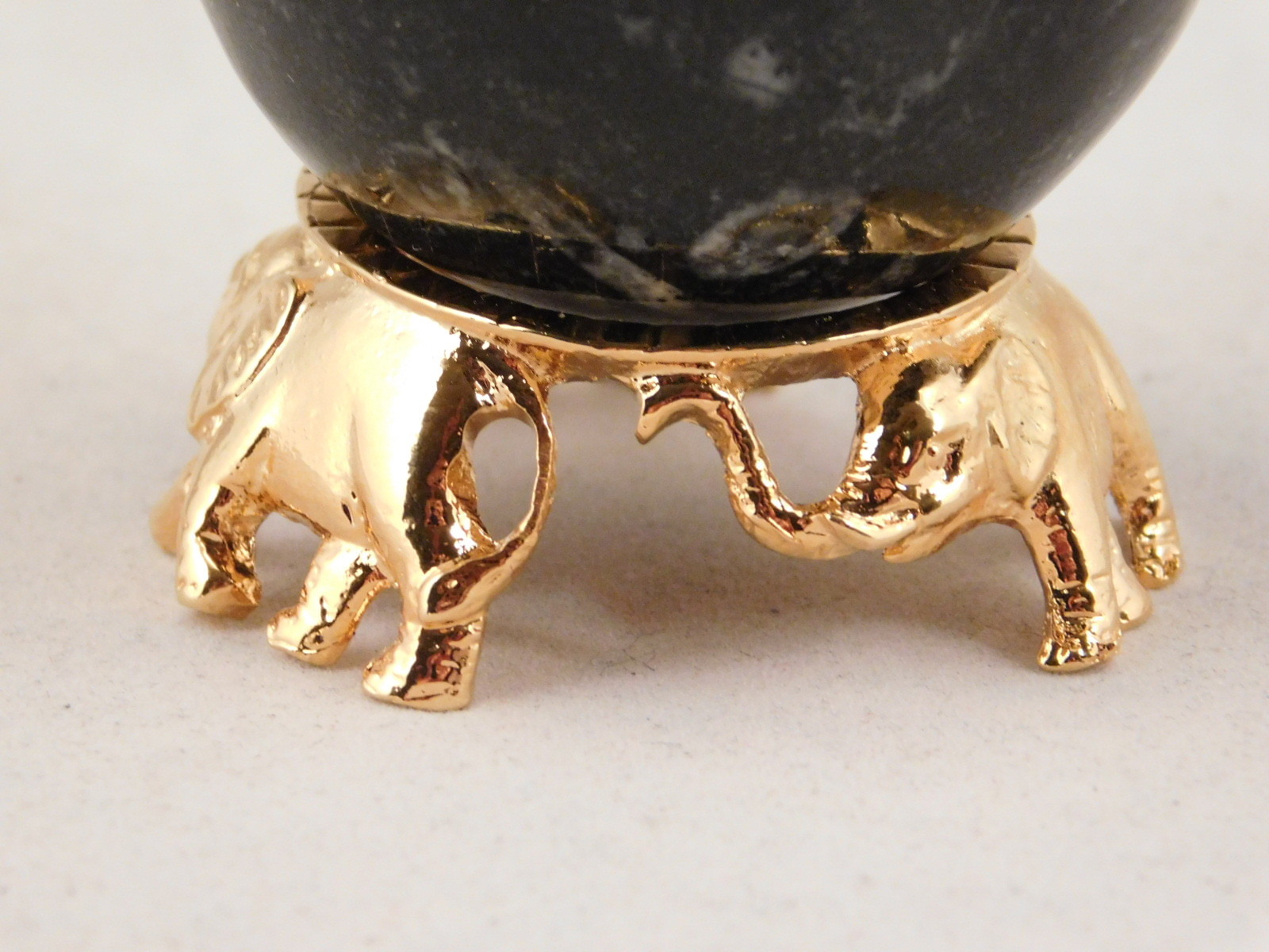 Sphere Display Stand ELEPHANT Design Small Size Gold Color