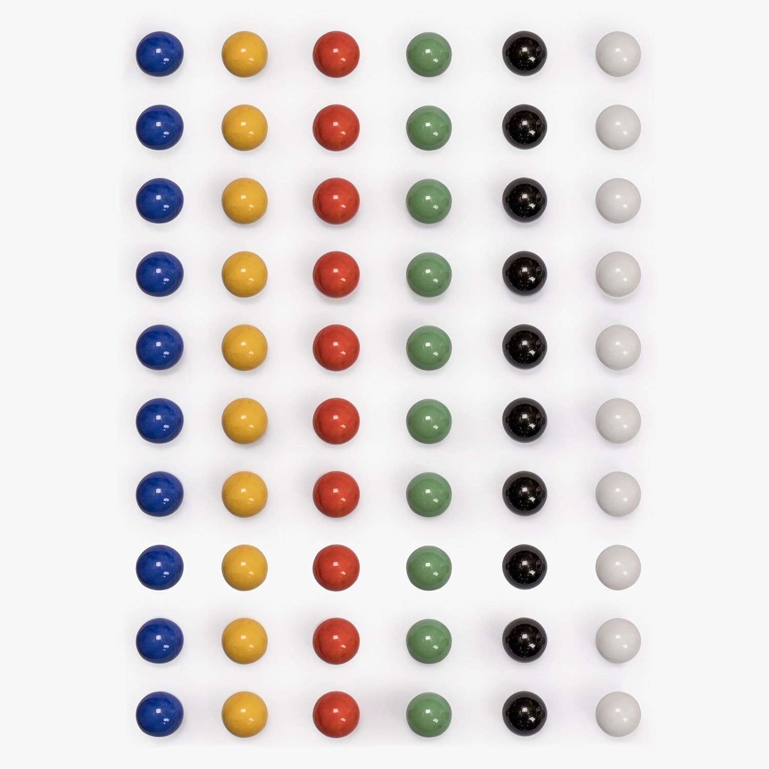 60 Pieces Chinese Checkers Marbles Set with Solid Colors – 16 Millimeters