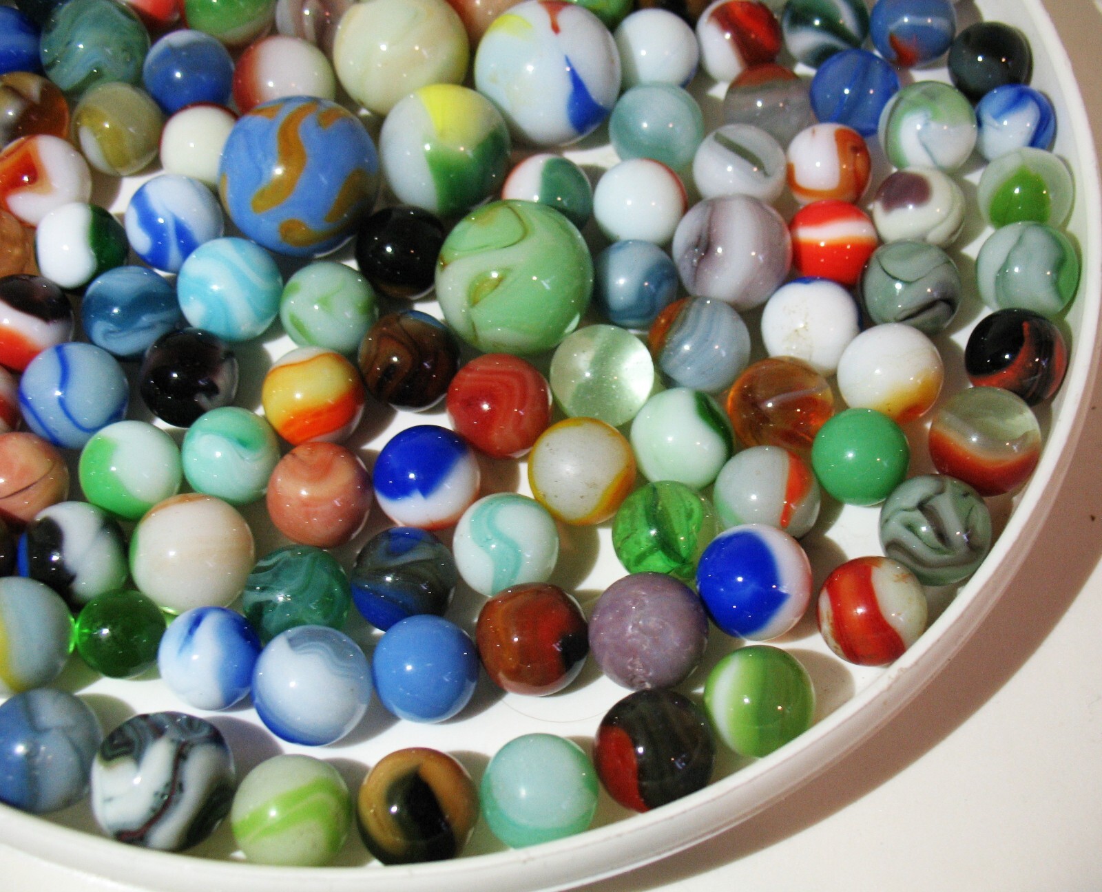154+ Machine Made Marbles Various Makers +Types .45 to 1.01″ dia